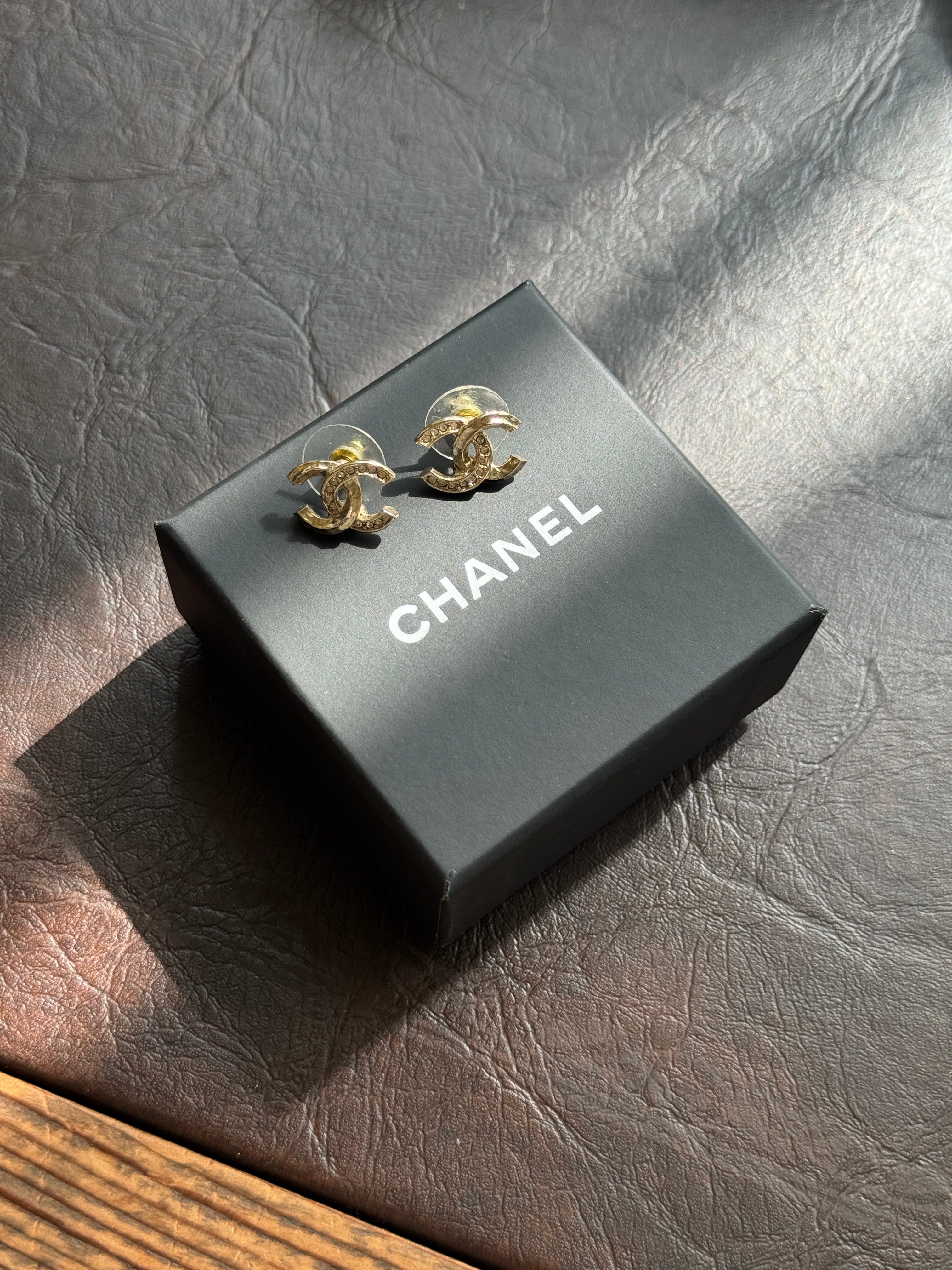 Chanel CC Stud Earrings