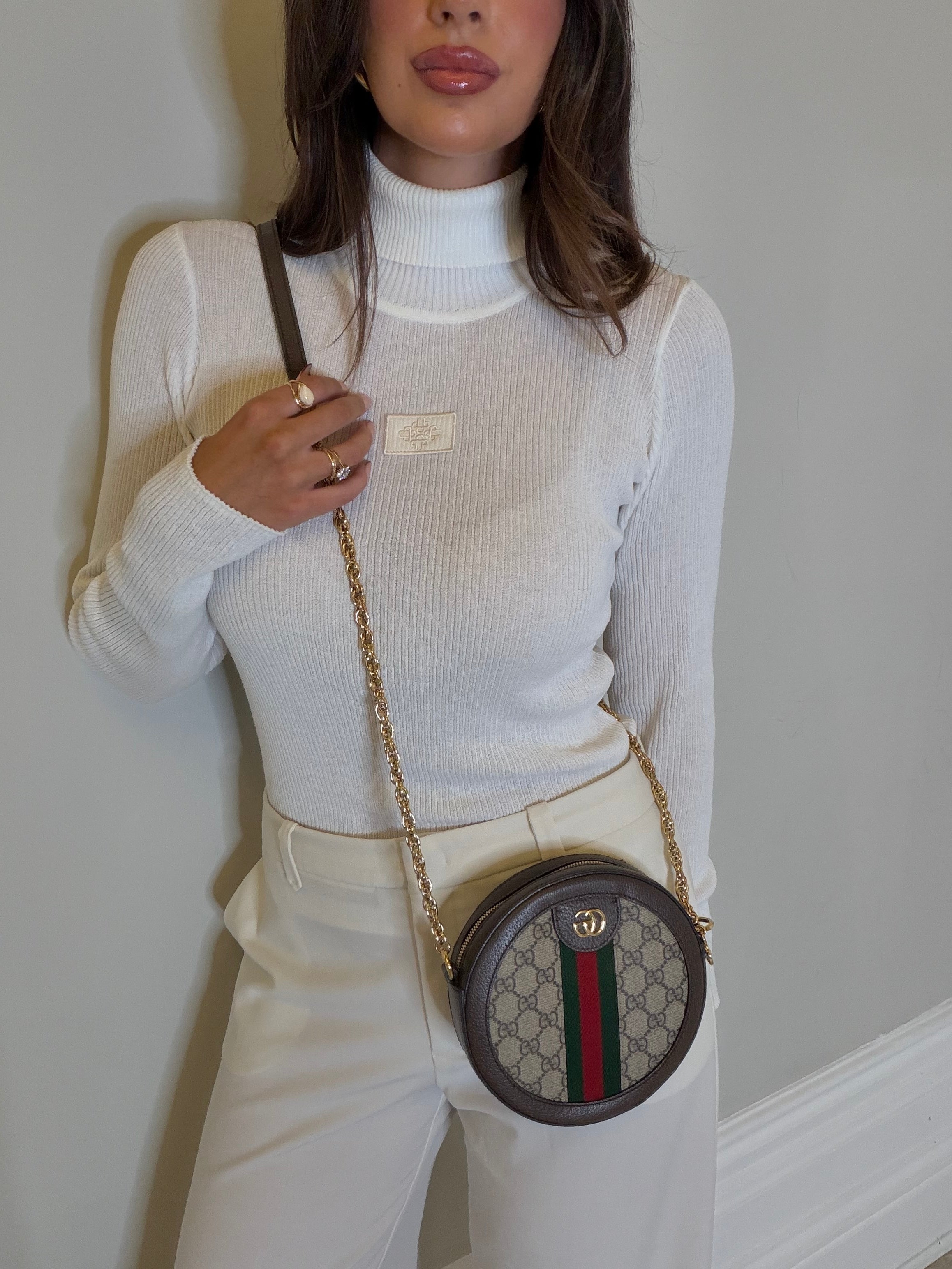 Gucci Mini GG Supreme Round Ophidia Bag