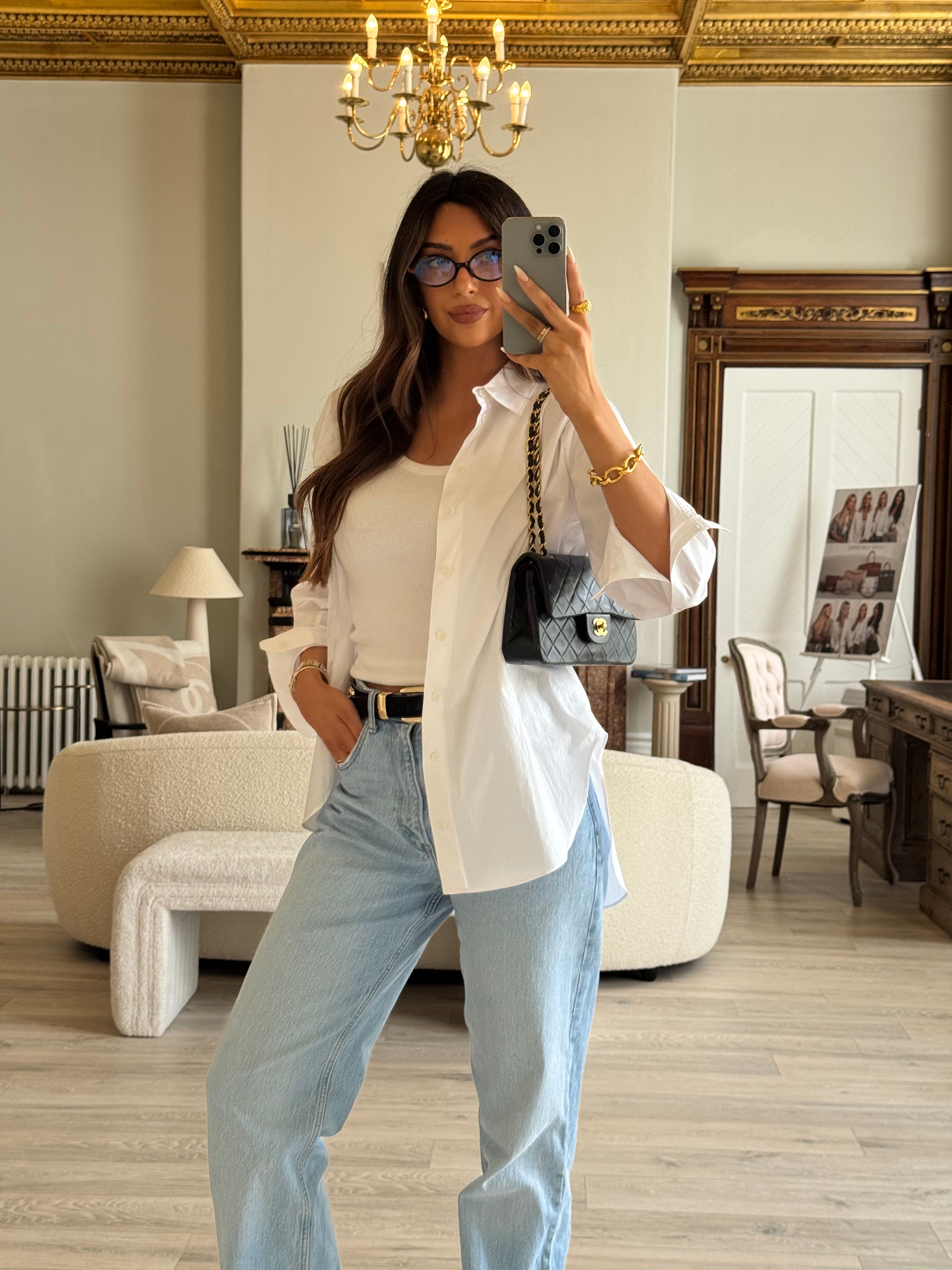 Chanel Vintage Small Classic Double Flap GHW