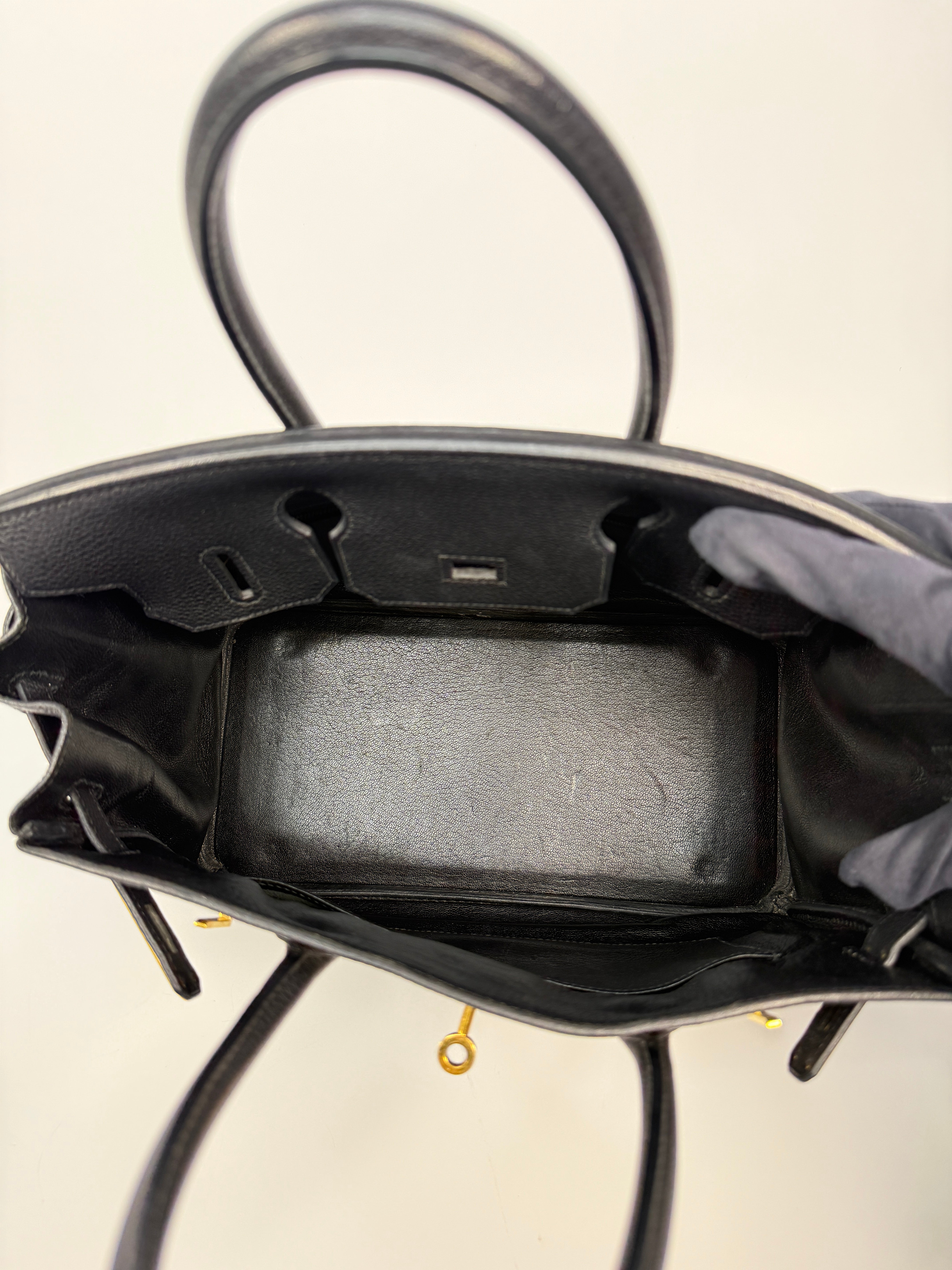 Authentic Pre Loved Hermès Birkin 30 In Black Togo Leather With Gold Hardware Excellent Condition