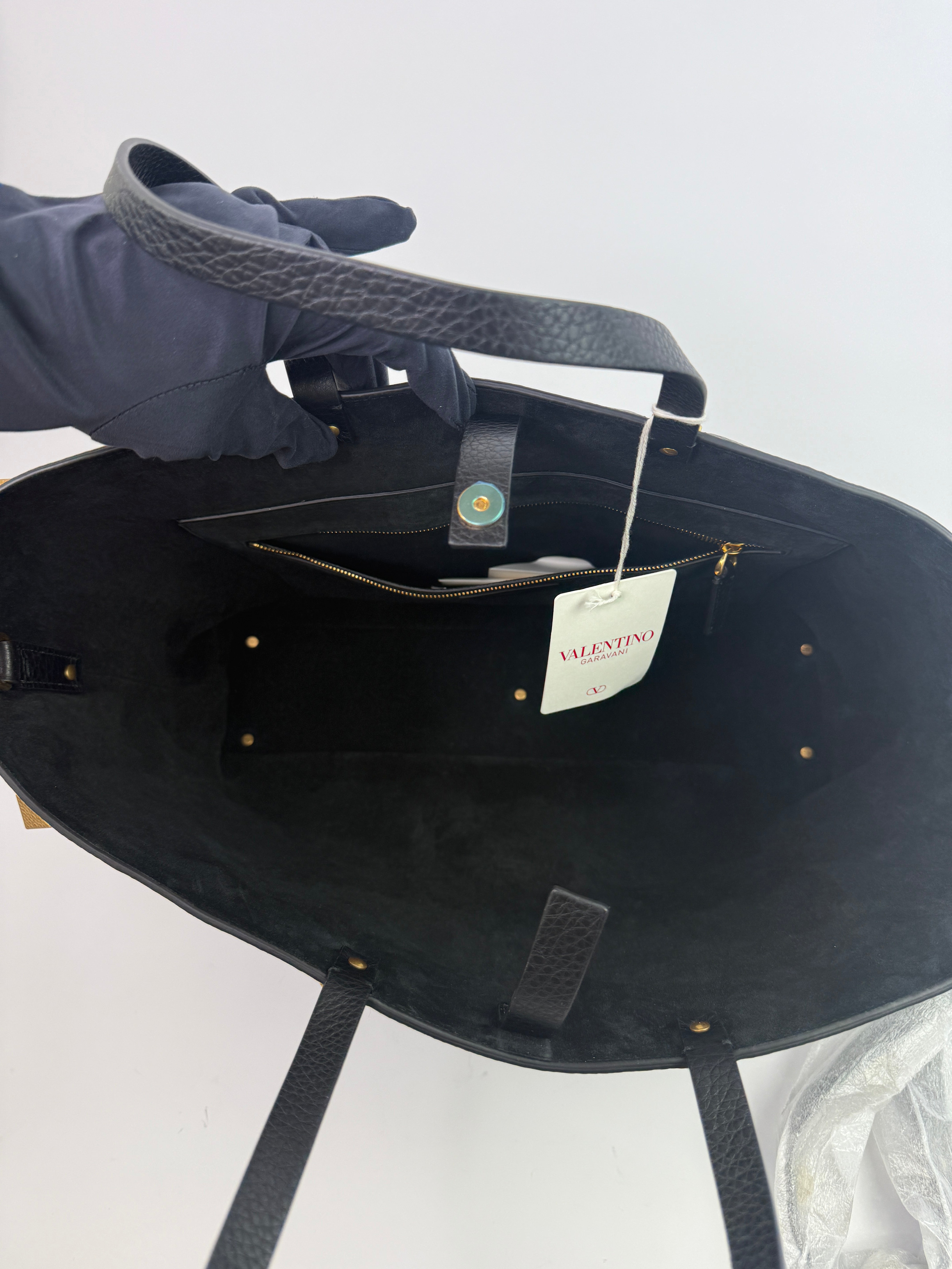 Valentino Garavani Grained Calfskin Quilted Large Roman Stud Tote