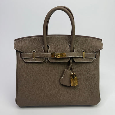 Hermès Birkin 25 Retourne Etoupe Togo Leather With GHW
