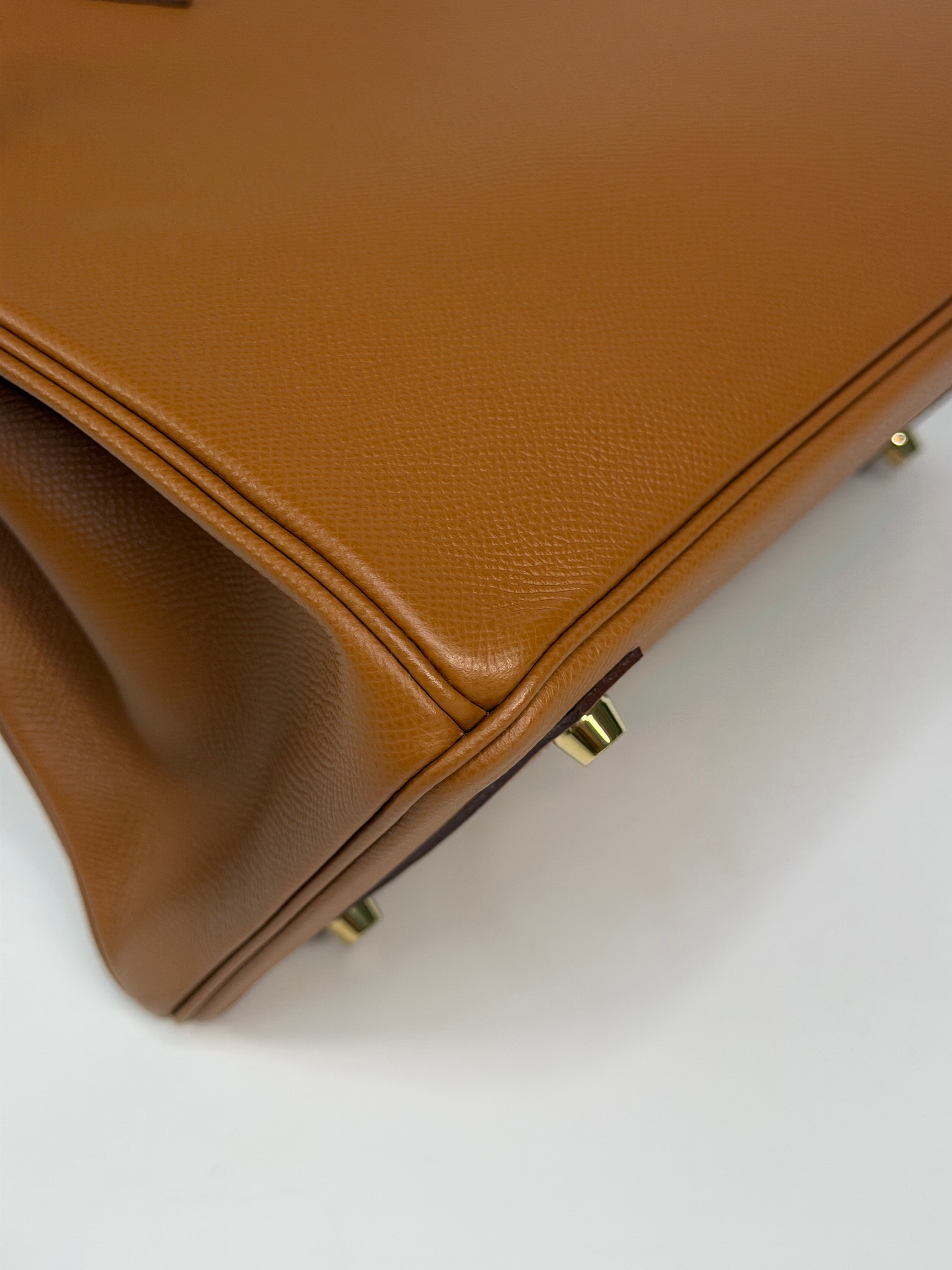 Hermès Birkin 30 In Gold Epsom Leather With Gold Hardware. Authentic and preloved in excellent condition.