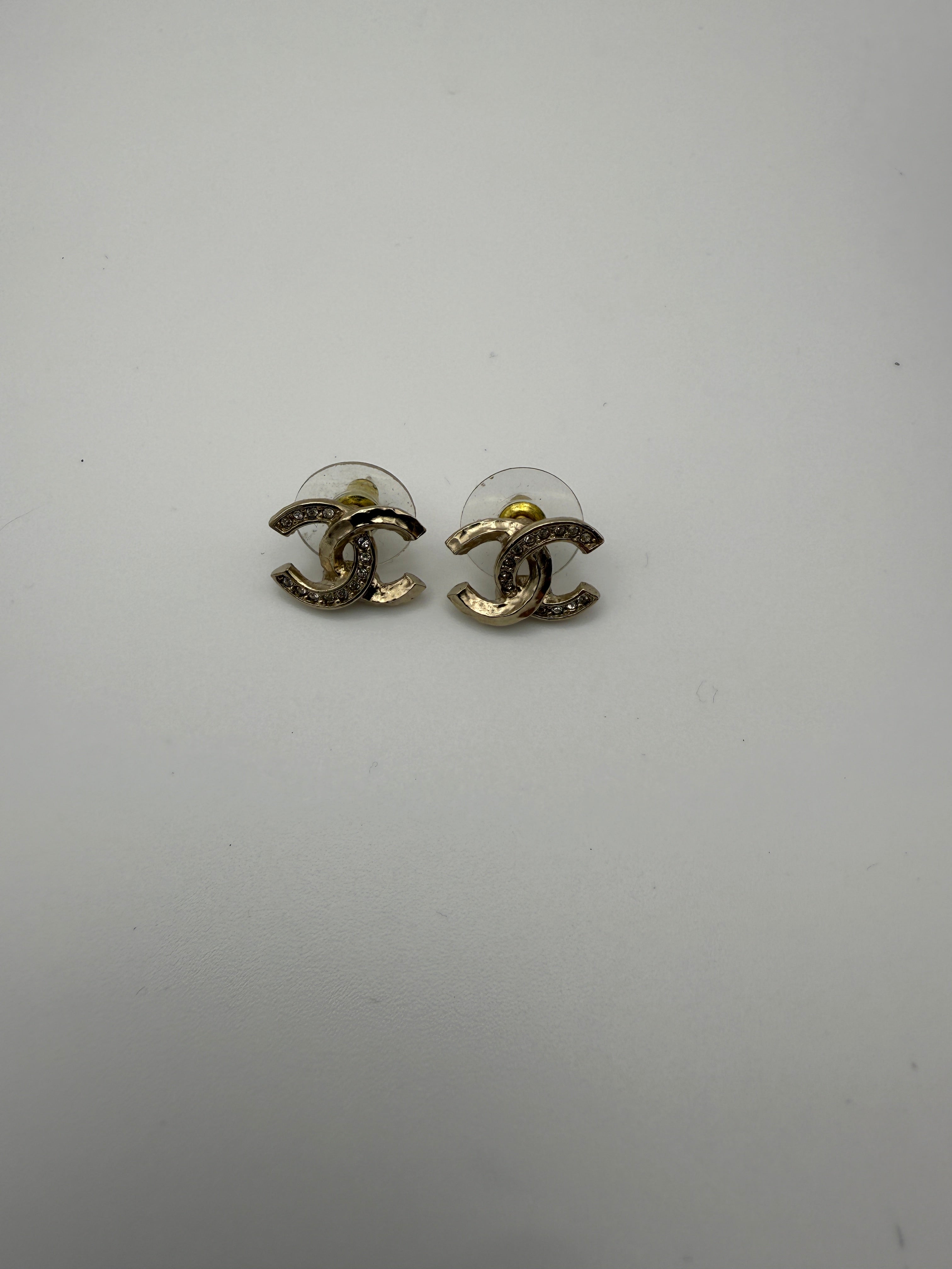 Chanel CC Stud Earrings