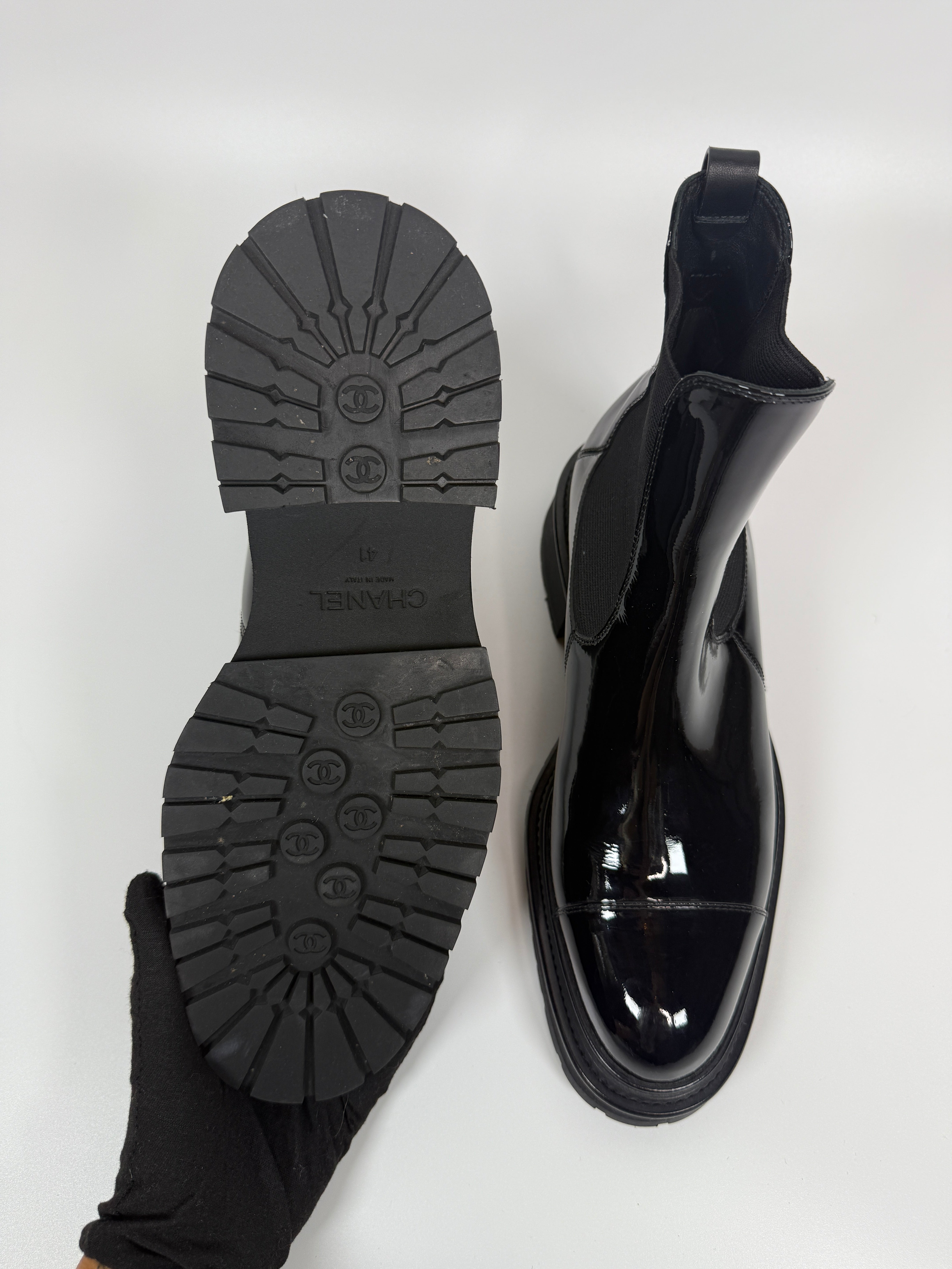 Chanel CC Ankle Boots (Size 40/UK7)