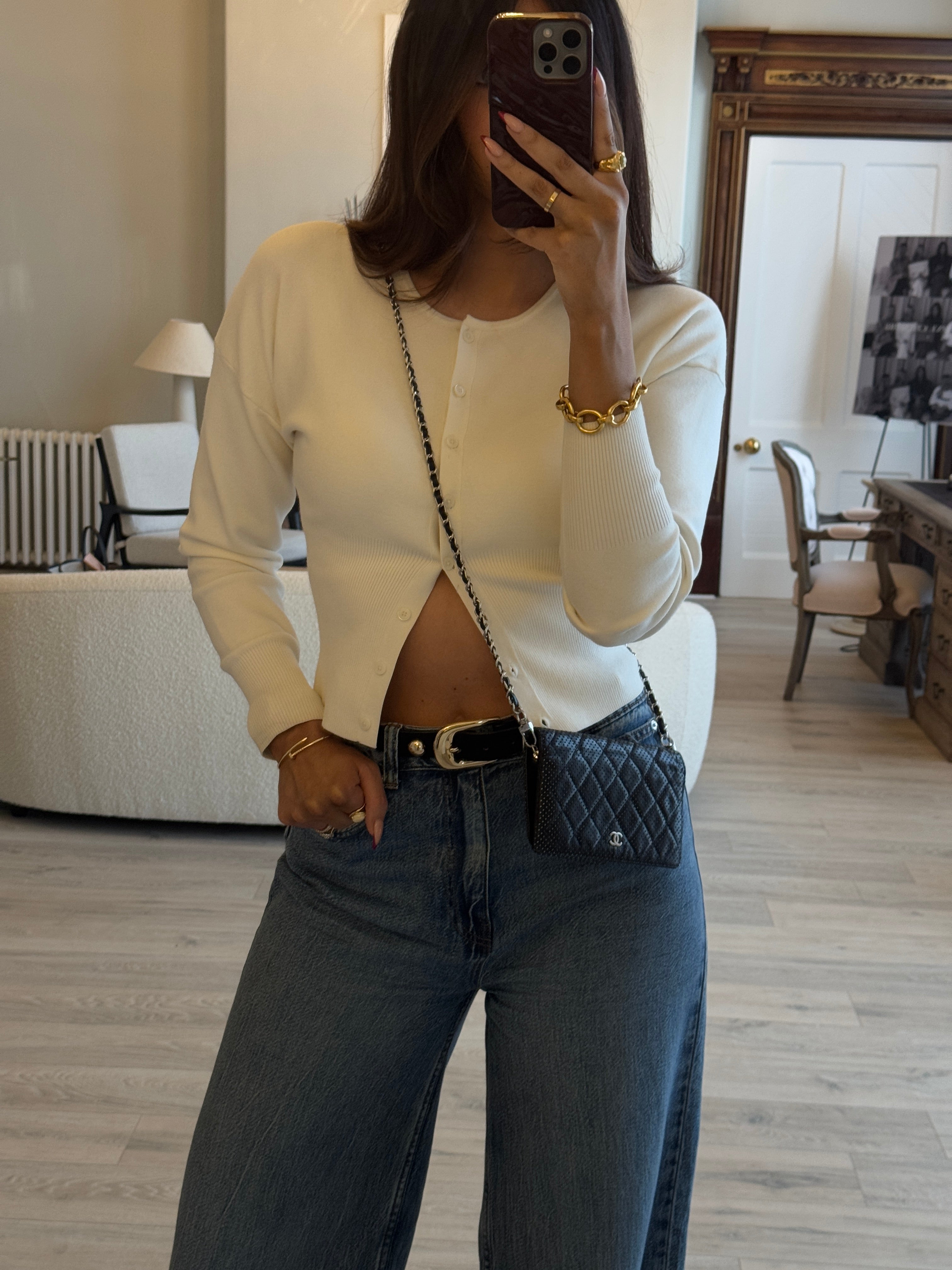 Chanel Wallet On Chain In Black Perforated Lambskin Silver Hardware
Pre Loved & Authentic