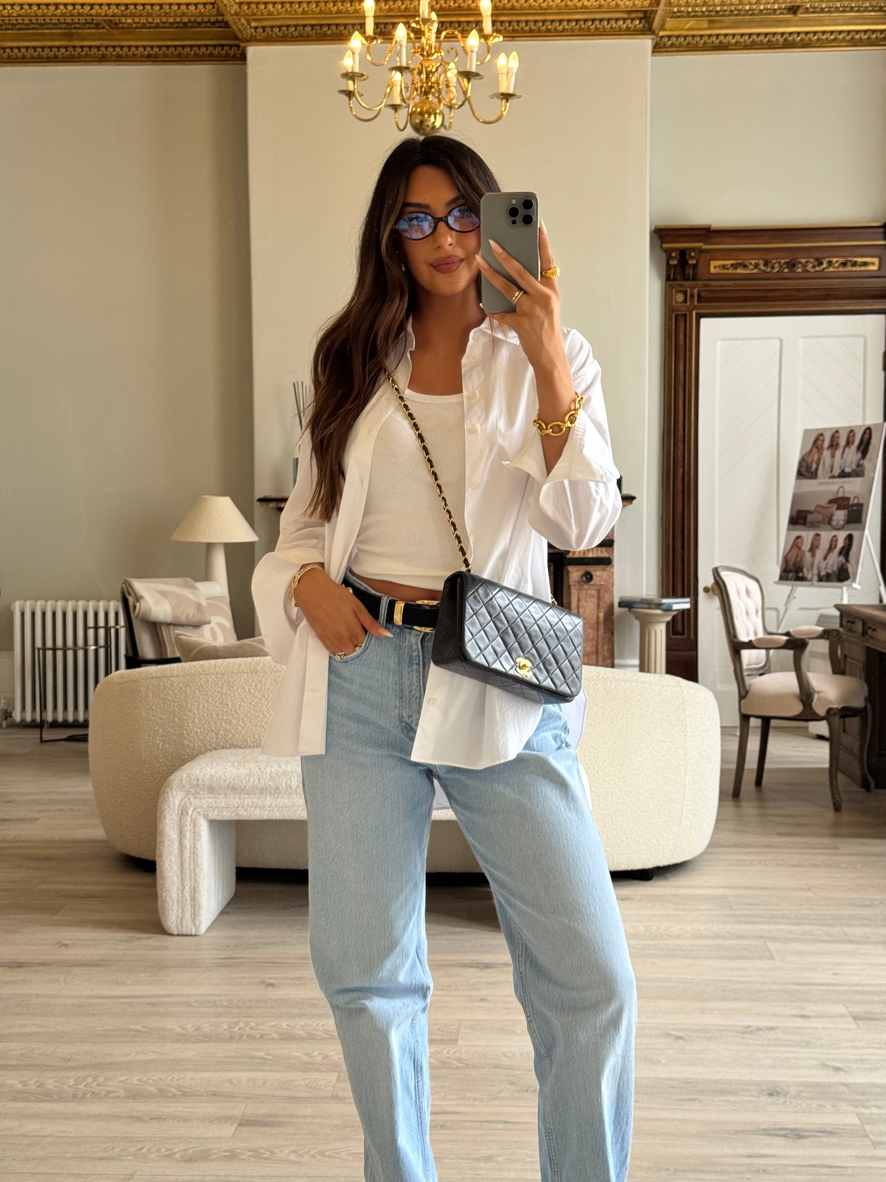 Chanel Vintage Black Lambskin Flap Bag