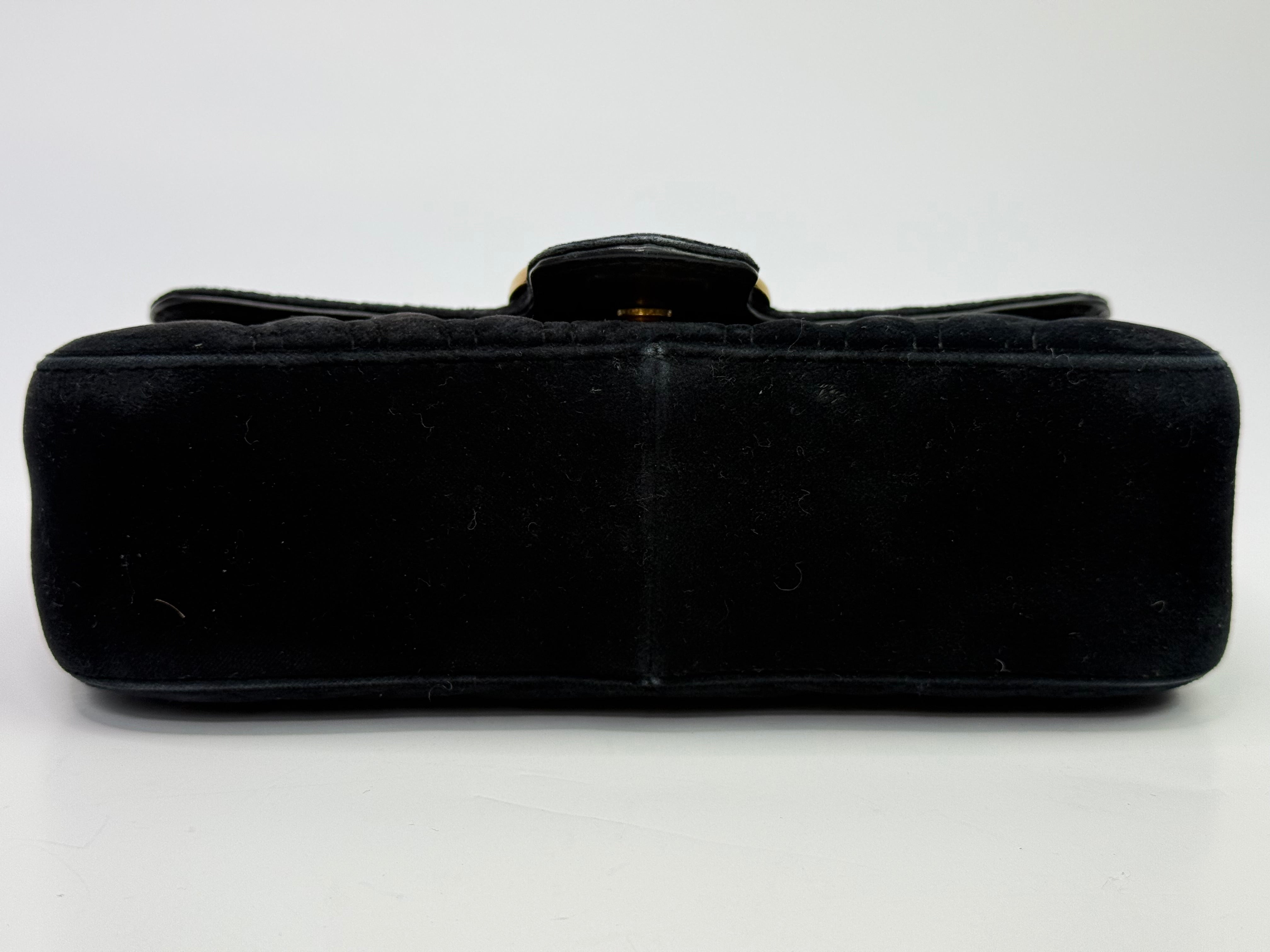 Gucci Mini Marmont Bag in Black Velvet