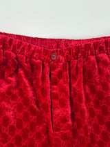 Gucci GG Devoré-velvet shirt and Trouser Set (Size 44/UK12)