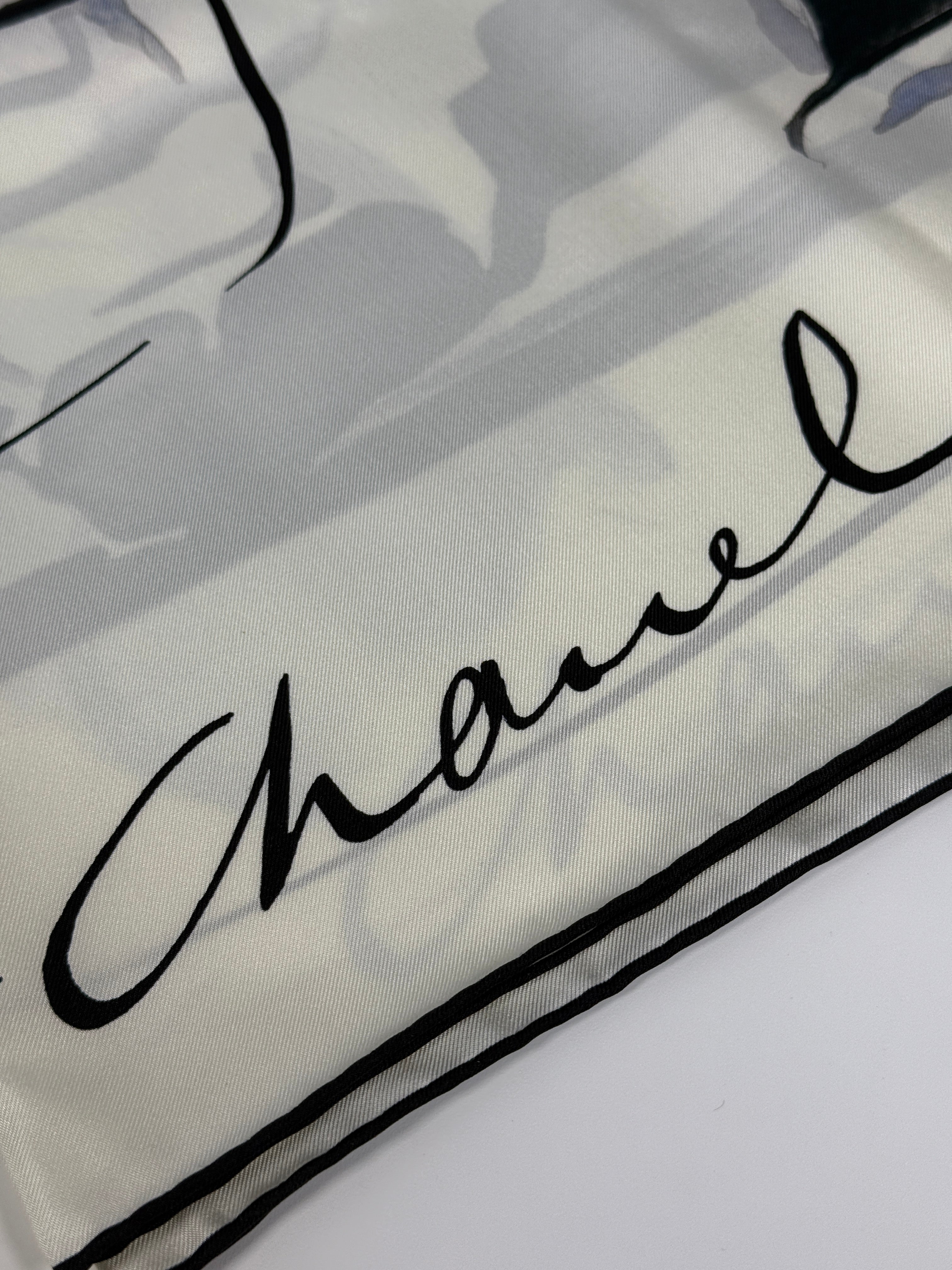 Authentic and preloved Chanel CC Silk Scarf Excellent condition. 100% Authenticity Guarantee
