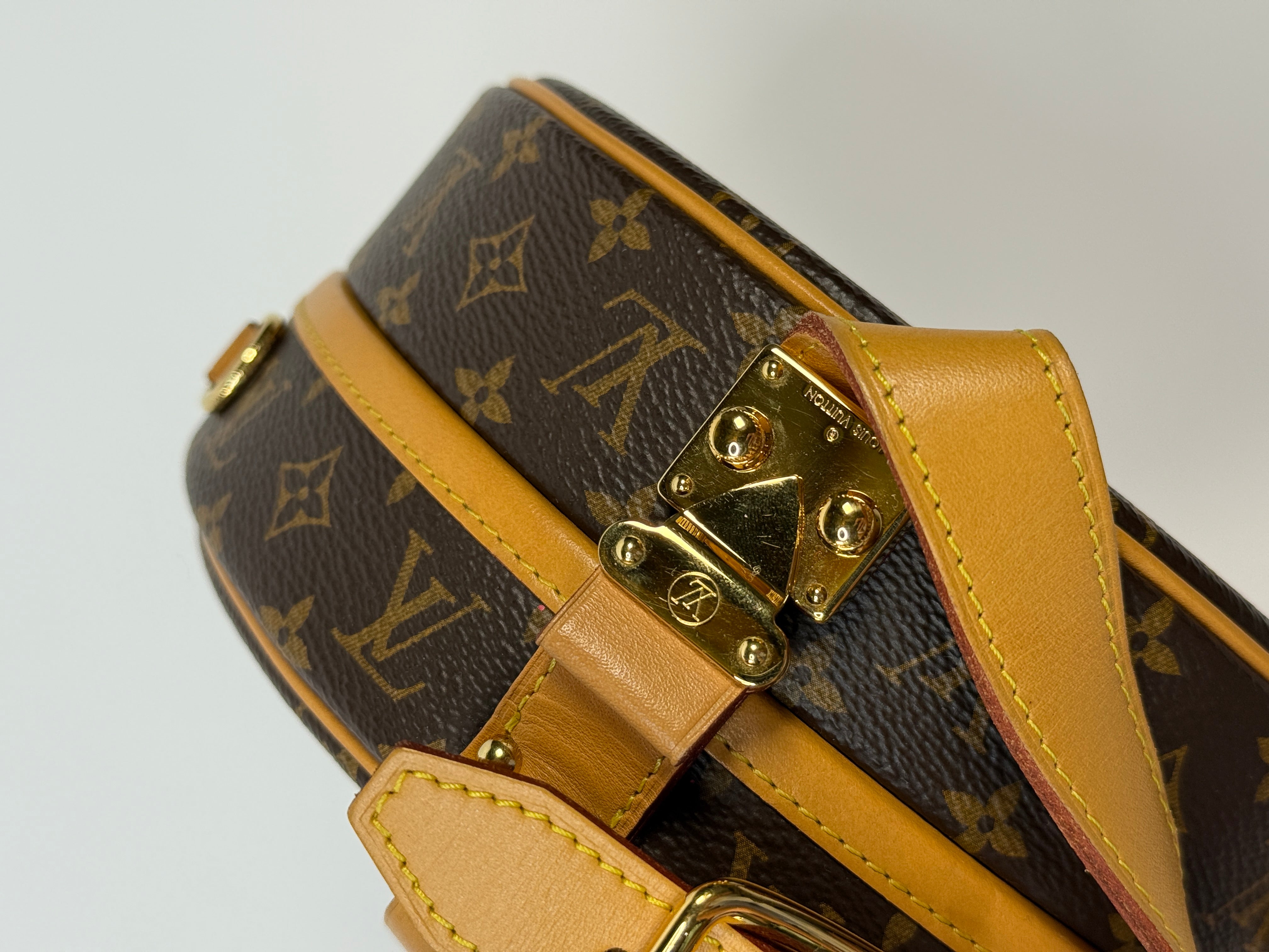 Louis Vuitton Petite Boite Chapeau Bag In Brown Monogram Gold Hardware Authentic and pre loved