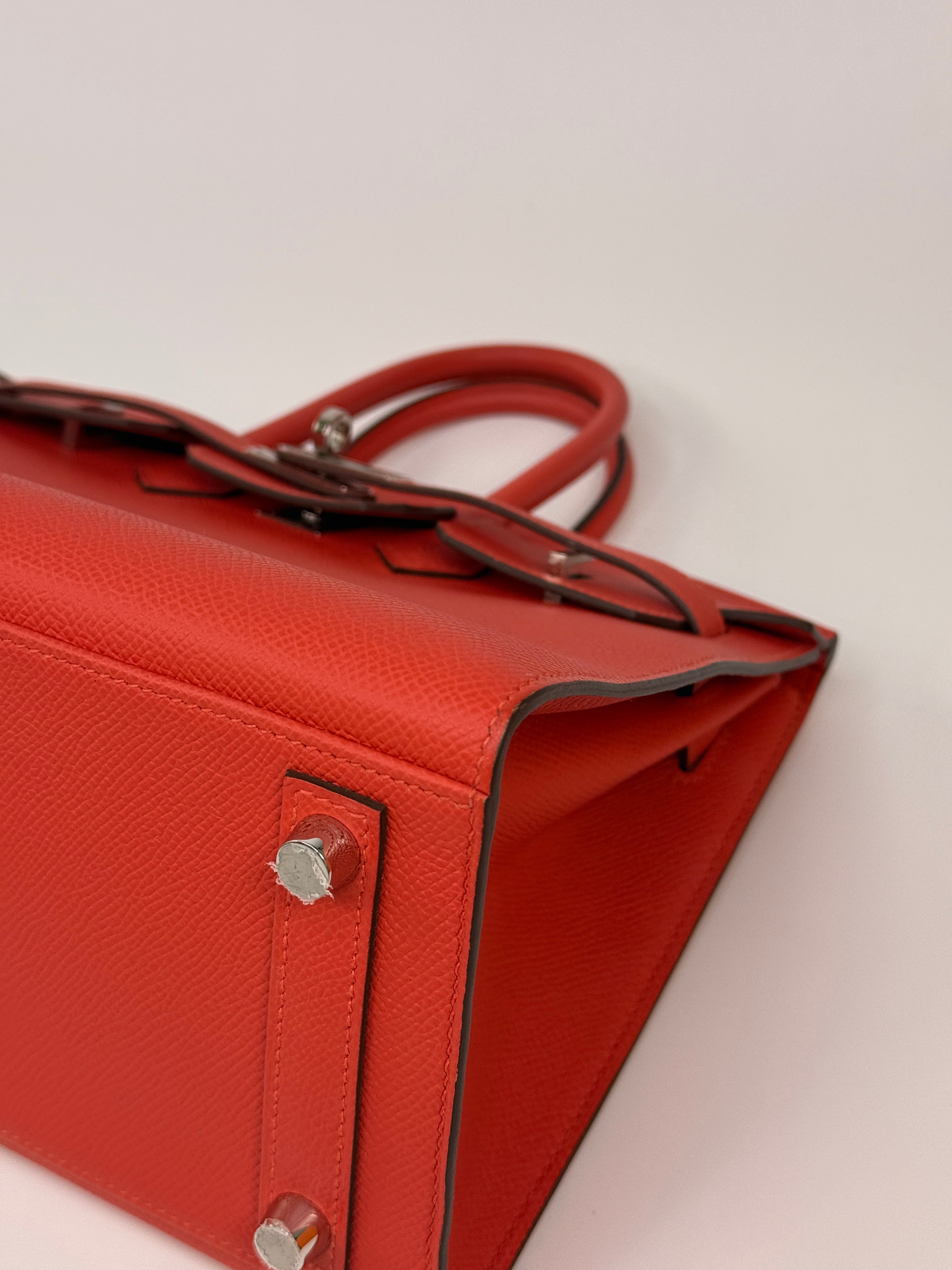 Hermès Birkin 25 Sellier In Capucine Epsom Leather With Palladium Hardware