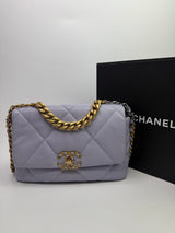 Chanel 19 Small In Lilac Lambskin Leather