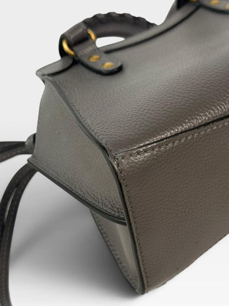 Balenciaga Neo Mini City Bag In Grey With Gold Hardware. 100% authentic and preloved in excellent condition