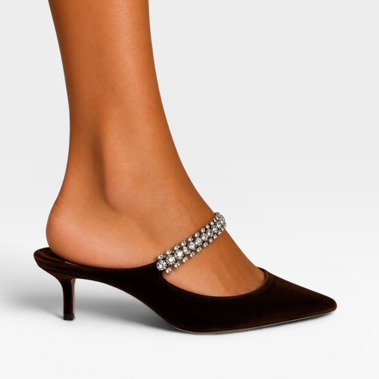 Jimmy Choo Bing Tan Velvet 65 Heels (Size 39/UK6)