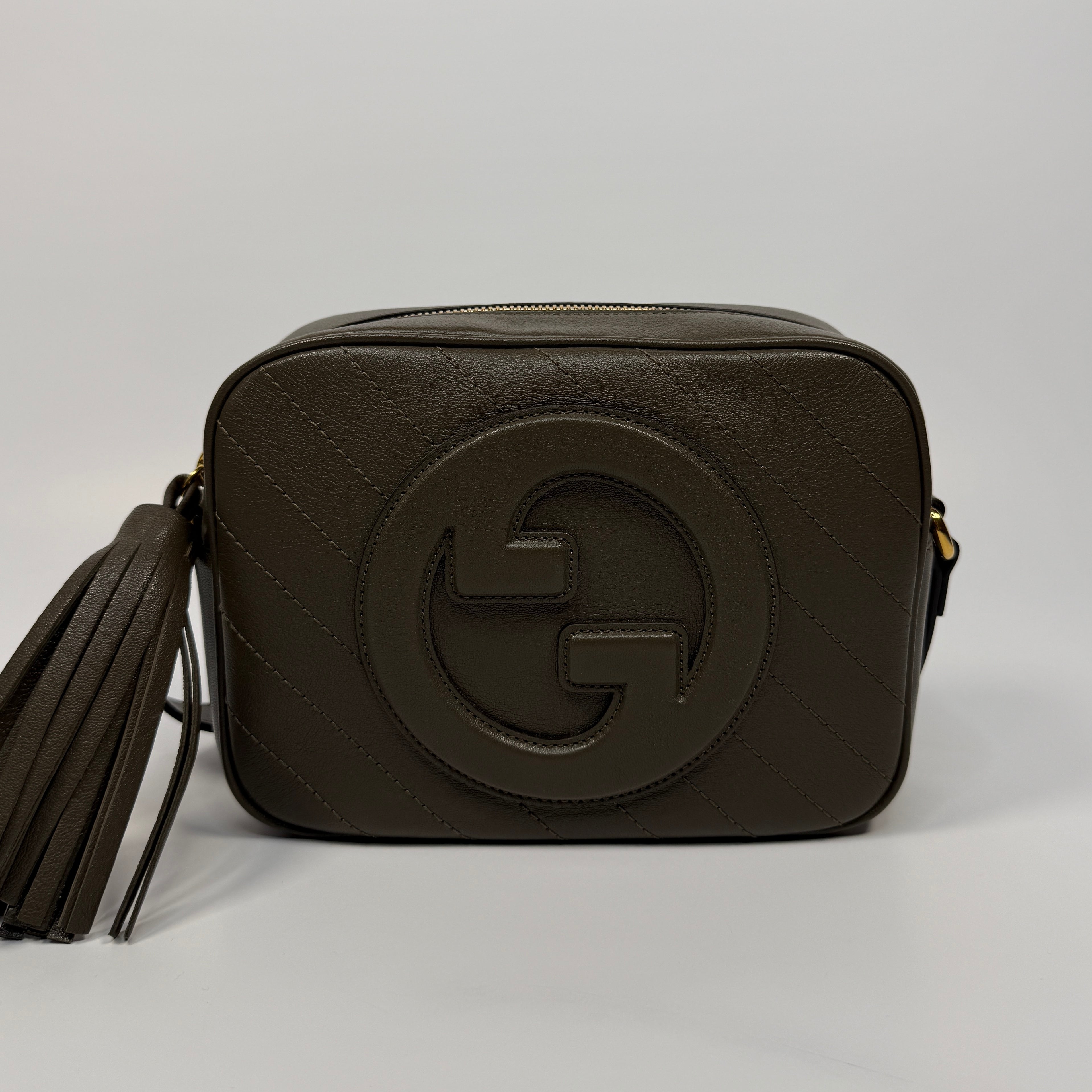 Gucci Soho Disco Crossbody Bag In Khaki Leather