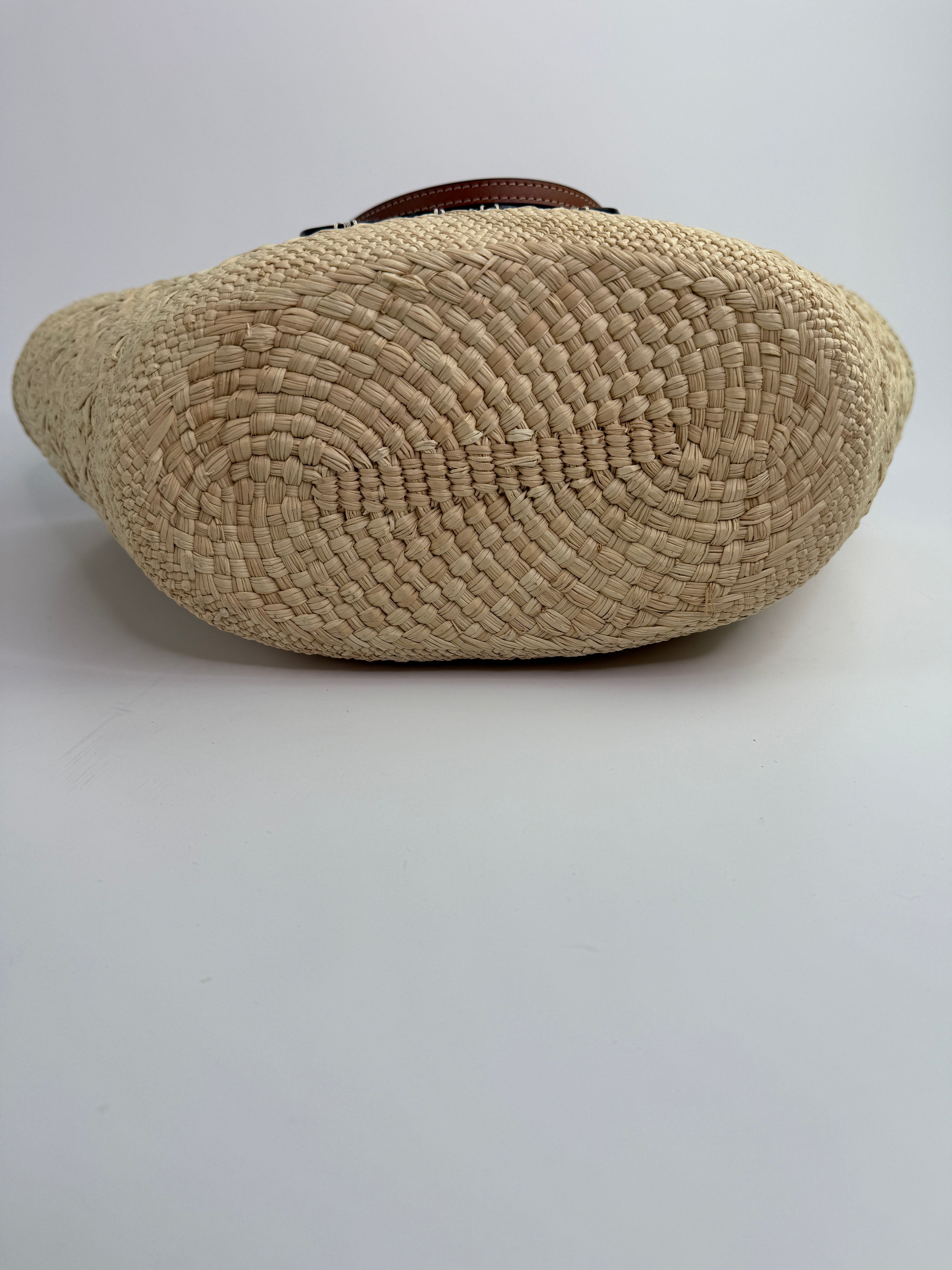 Celine Teen Classic Panier in Palm leaves and Calfskin