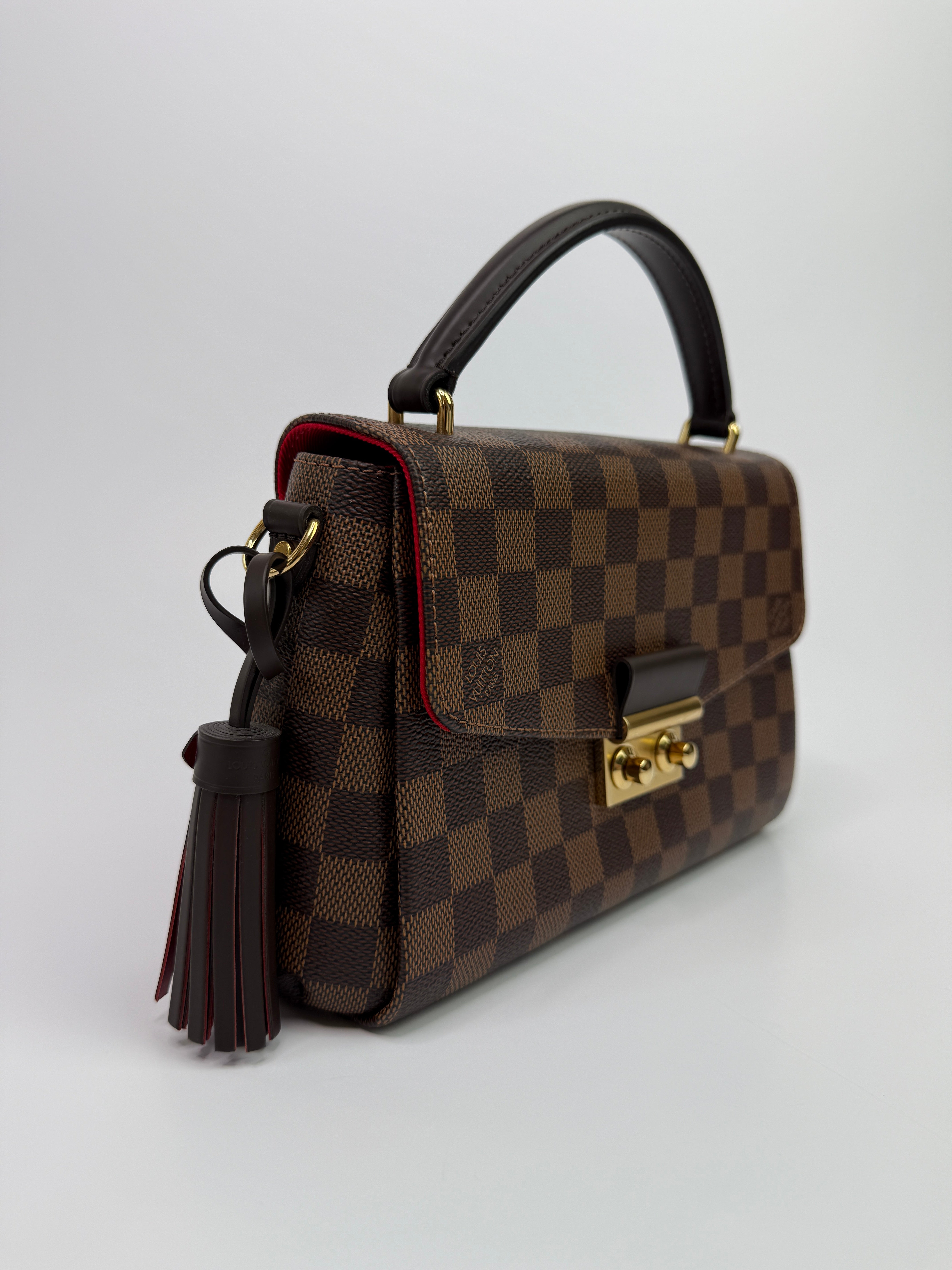 Louis Vuitton Damier Ebene Canvas Croisette Bag