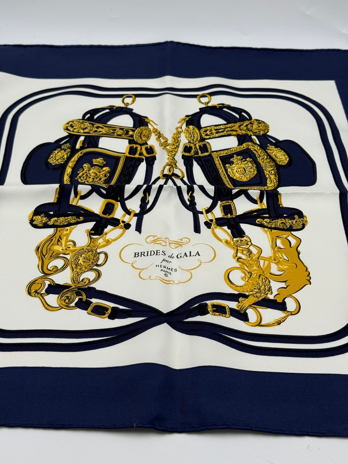 Hermès Brides De Gala Carre 90 Silk Scarf. 100% authentic and preloved in excellent condition