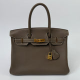 Hermès Birkin 30 In Etoupe Togo Leather With GHW
