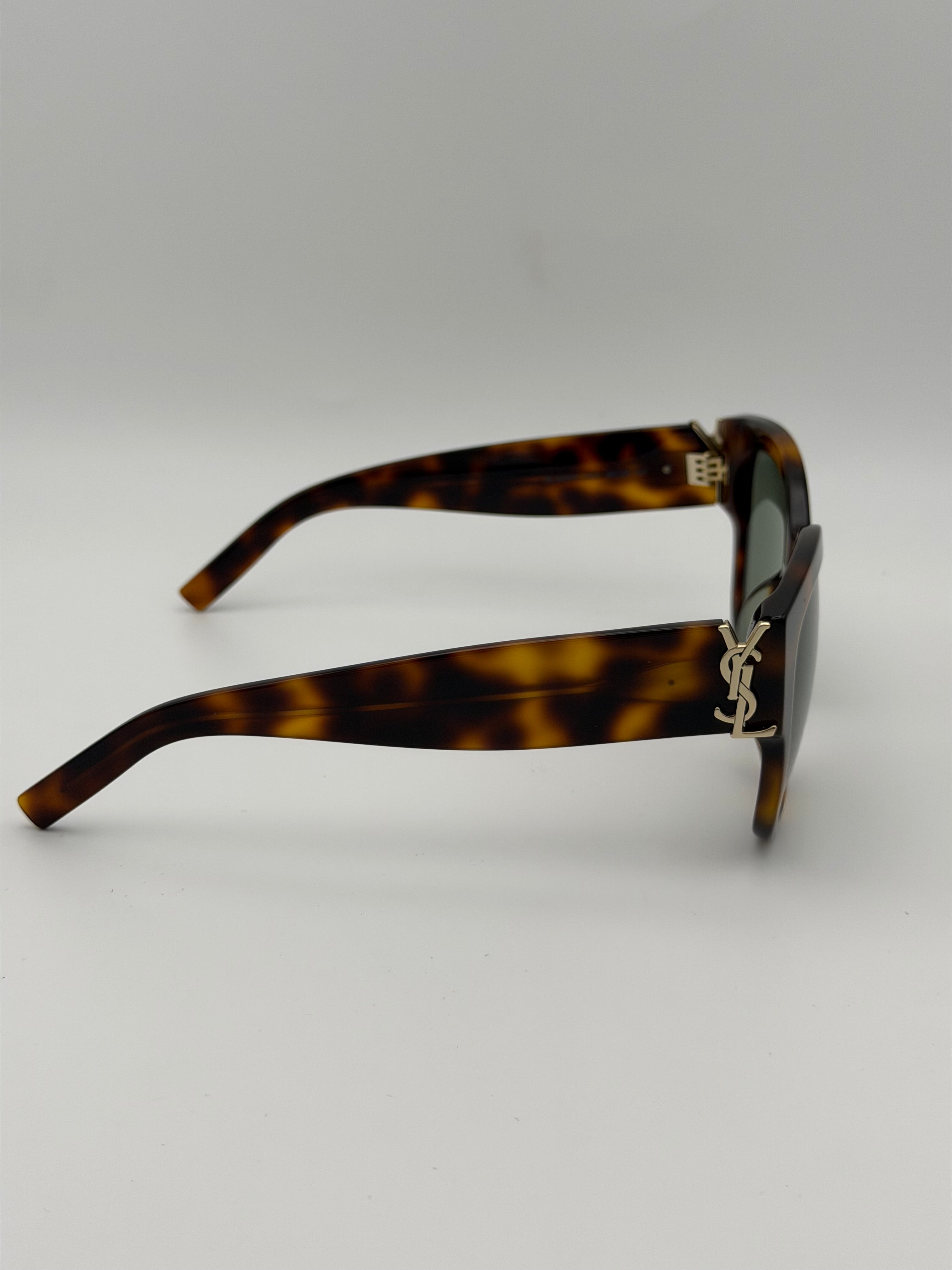 Saint Laurent Oversized Sunglasses With Pale Gold Hardware. Authentic and preloved in excellent condition