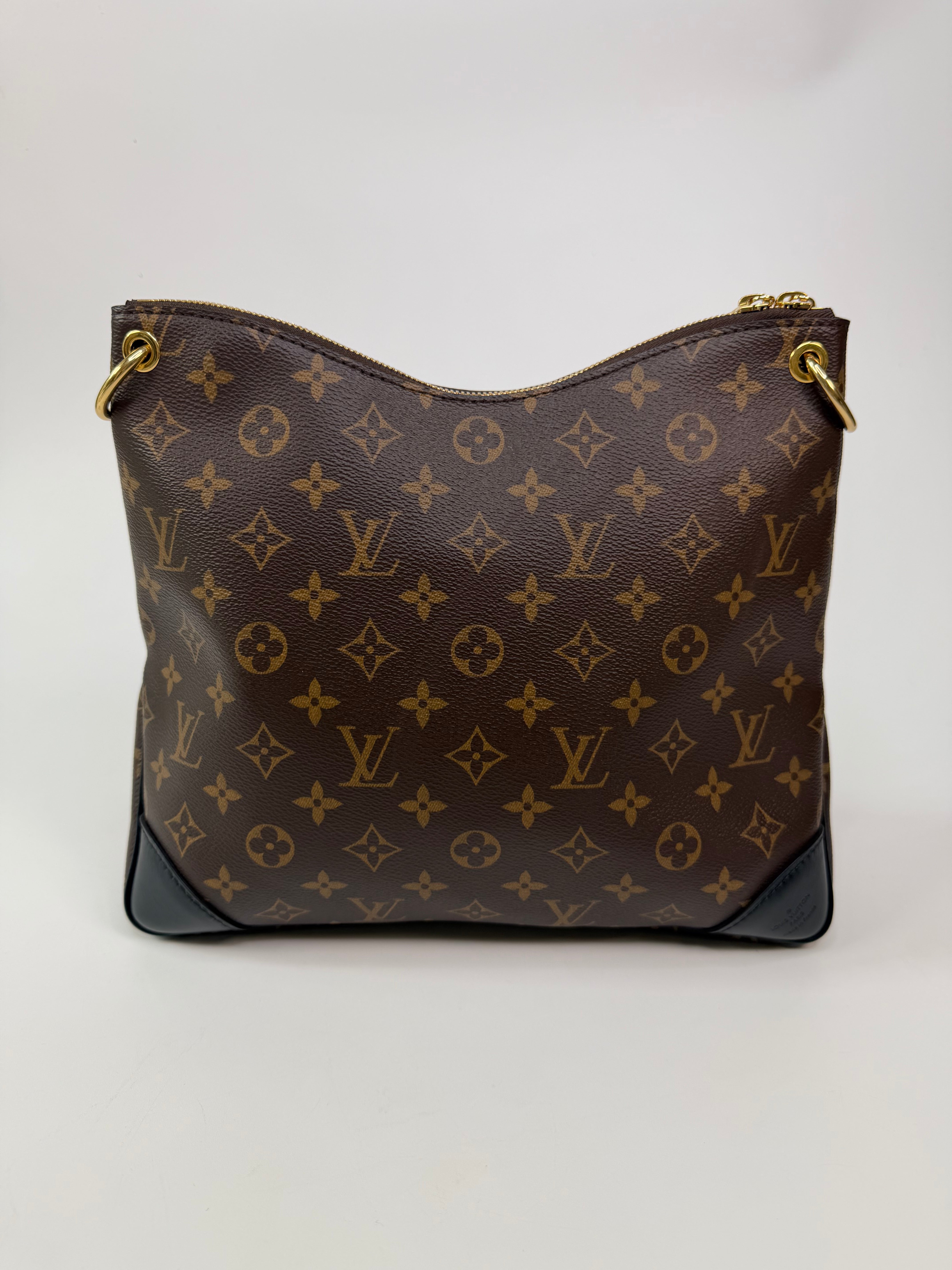 Louis Vuitton Odéon MM Bag In Monogram Canvas With Gold Hardware. 100% authentic and preloved in excellent condition