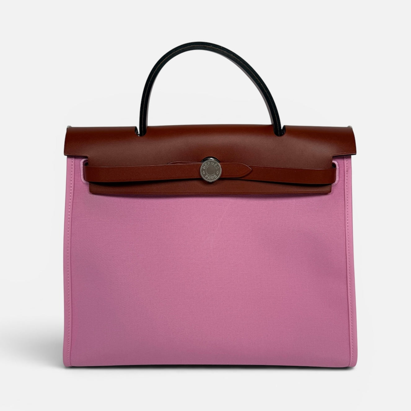 Hermès Herbag 31 Zip In Bubblegum & Cuivre Bag