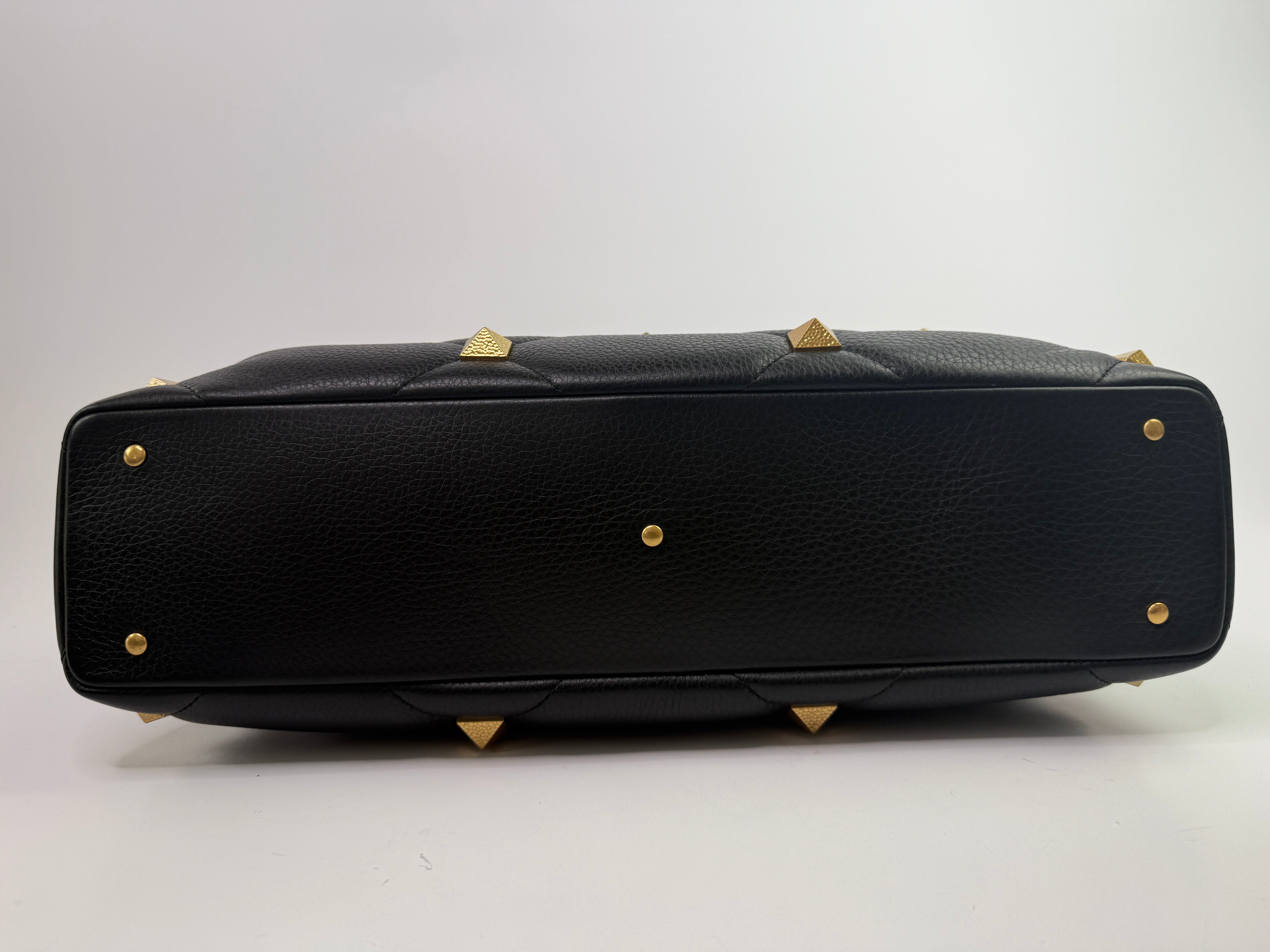 Valentino Garavani Grained Calfskin Quilted Large Roman Stud Tote