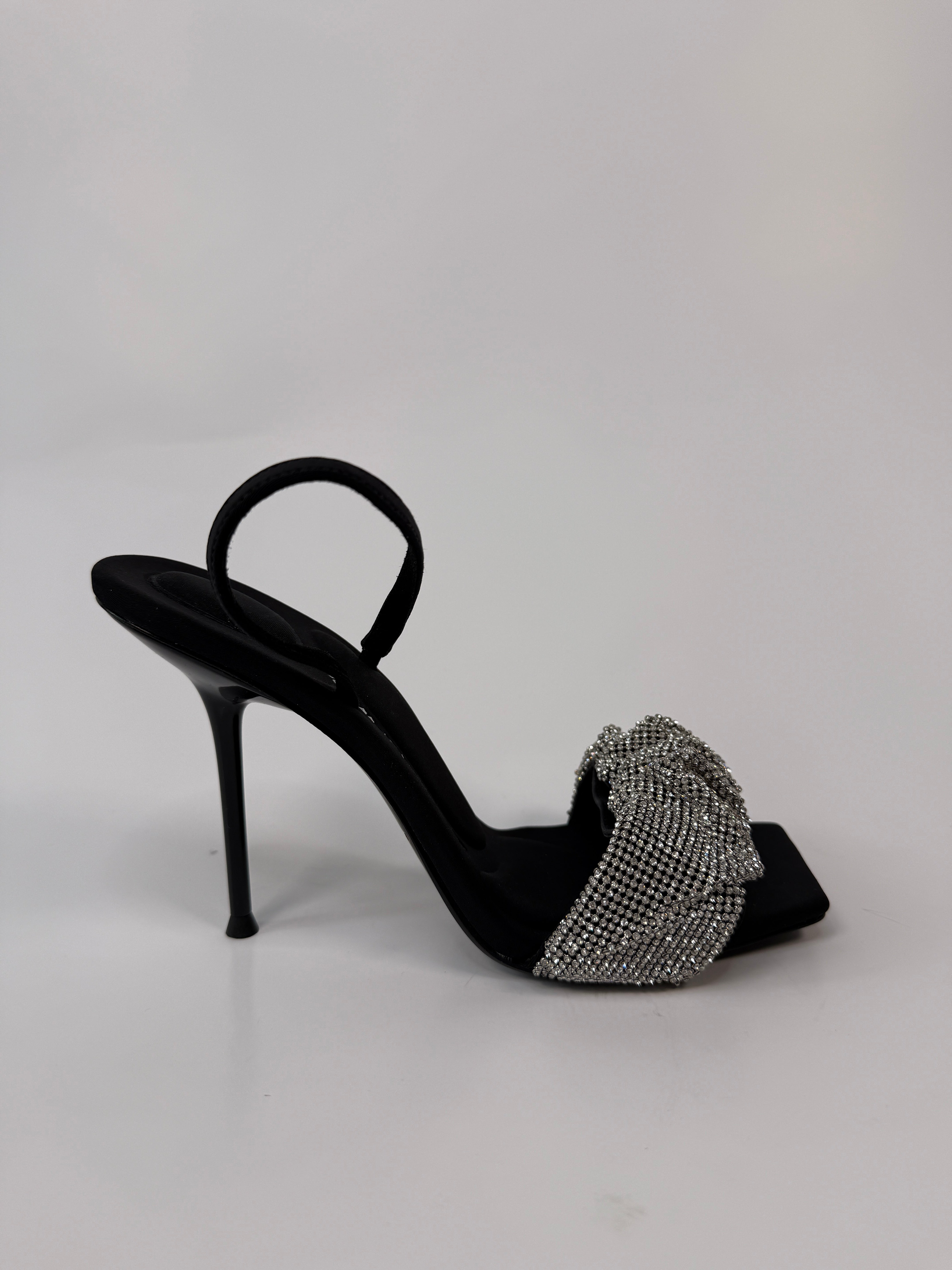 Alexander Wang Julia Scrunch Crystal Heels (Size 39.5/UK5.5)