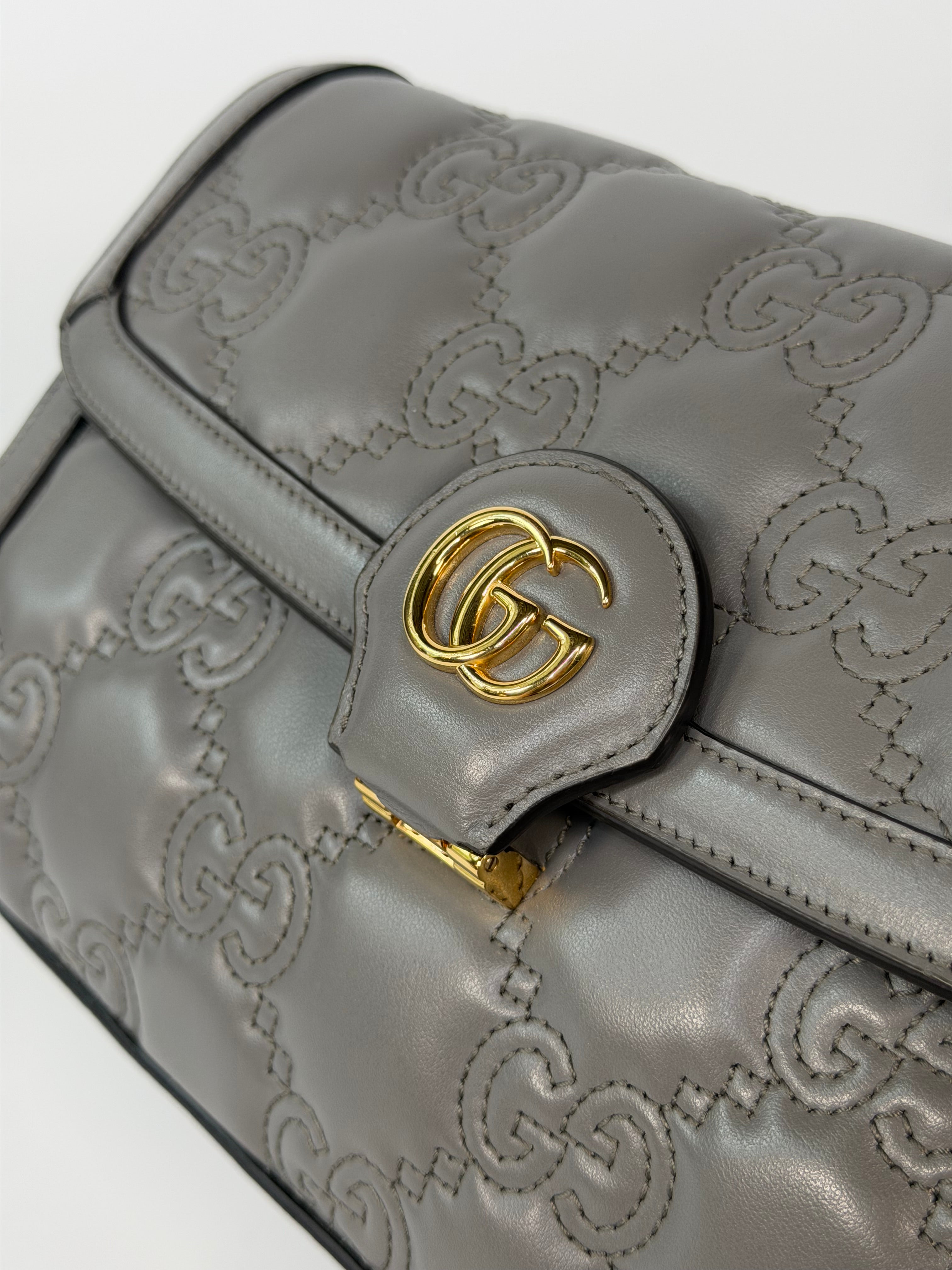 Gucci GG Matelassé Embossed Shoulder Bag. Authentic and preloved in excellent condition.