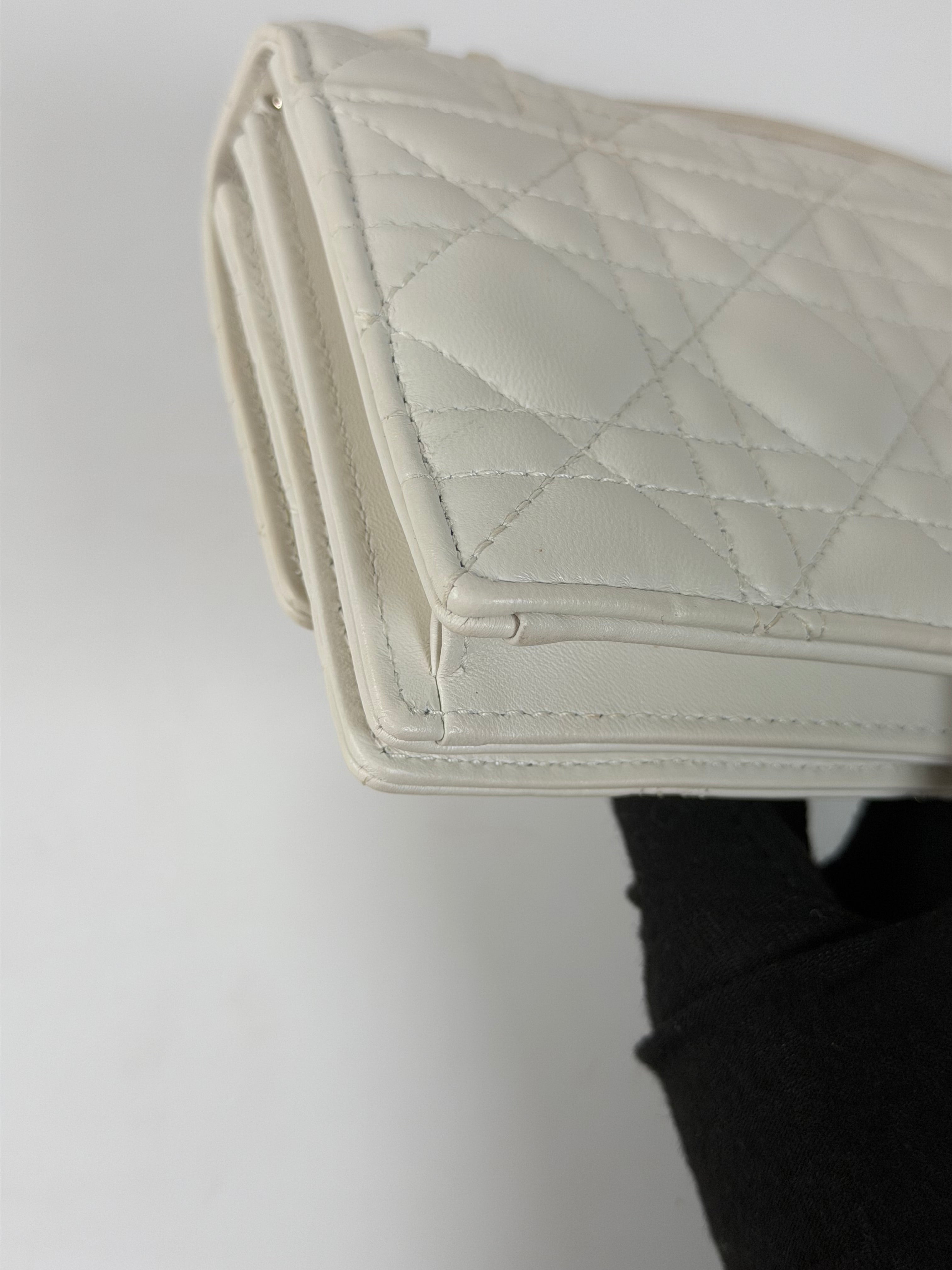 Christian Dior My Dior Top Handle In Latte Cannage Lambskin With Pale Gold Hardware 100% authentic and preloved in excellent condition