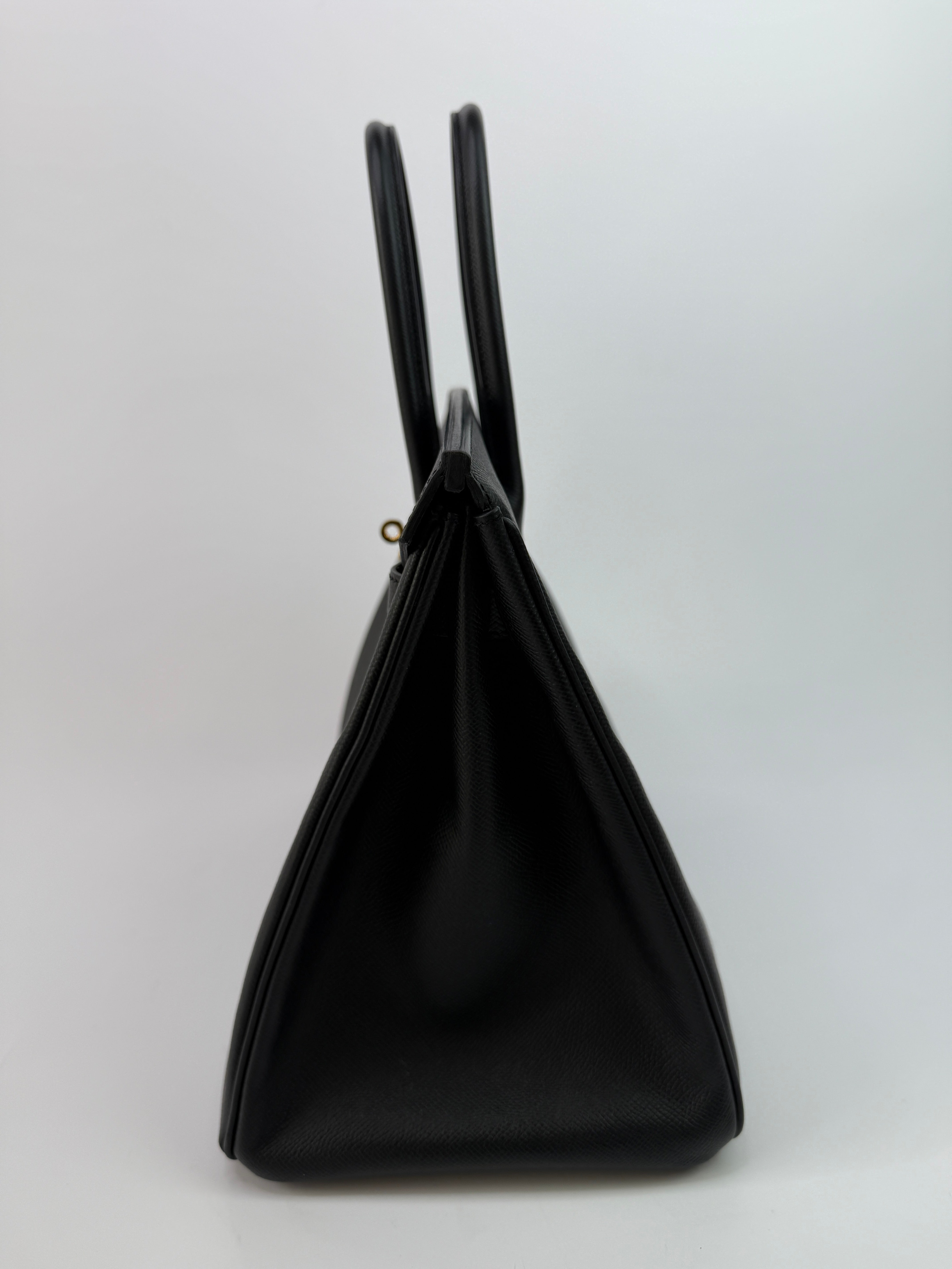 Authentic Pre Loved Hermès Birkin 35 Black Epsom Leather Gold Hardware Excellent Condition