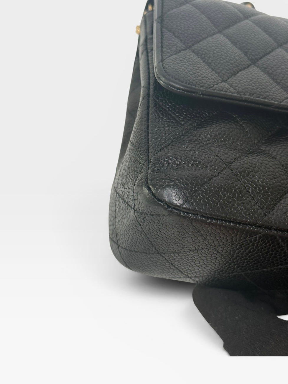 Chanel Medium Classic Double Flap Black Caviar Leather With Gold Hardware