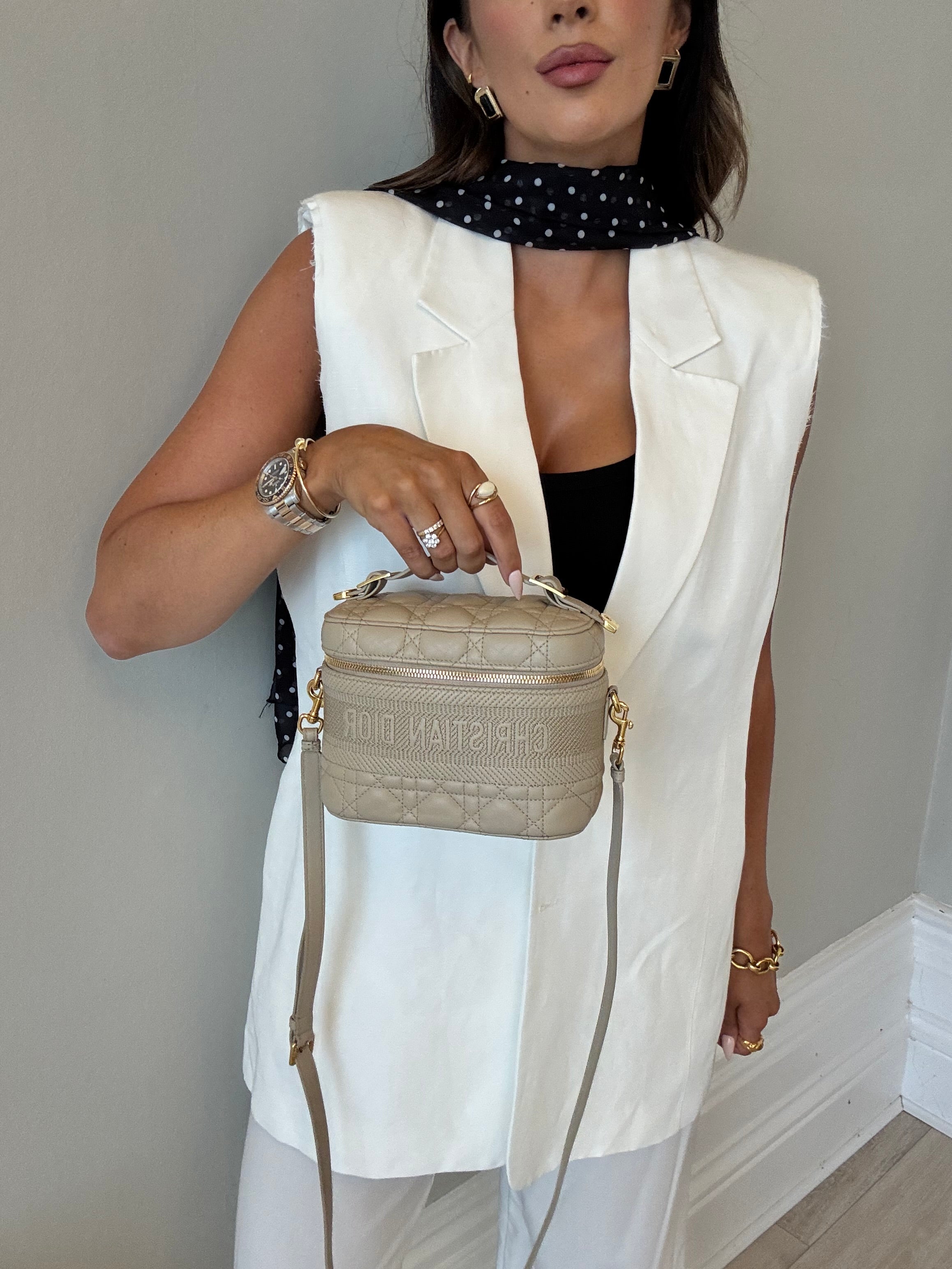 Christian Dior Cannage Lambskin Small Dior Vanity Case