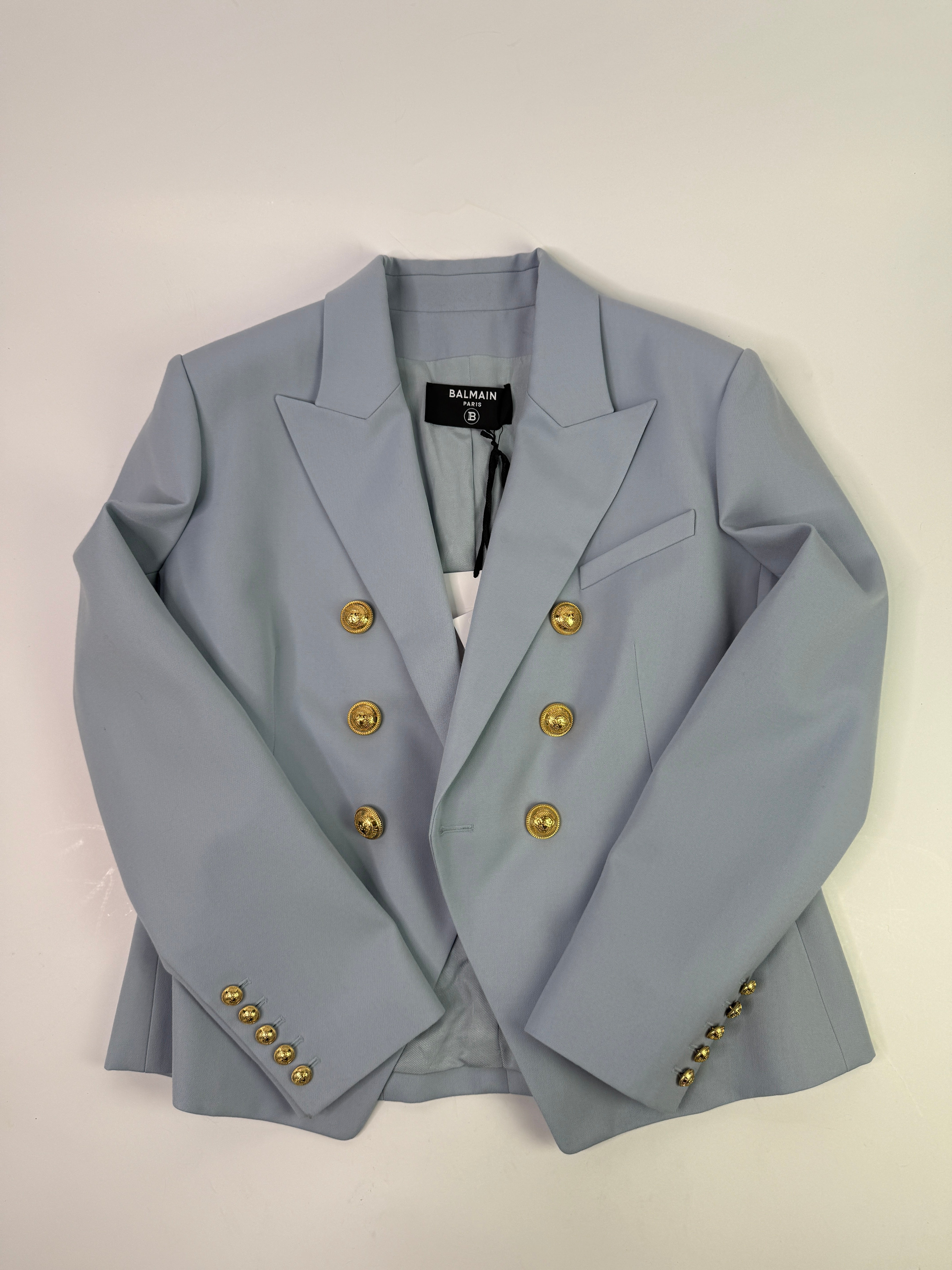 Balmain Powder Blue Blazer (Size FR46/UK18)