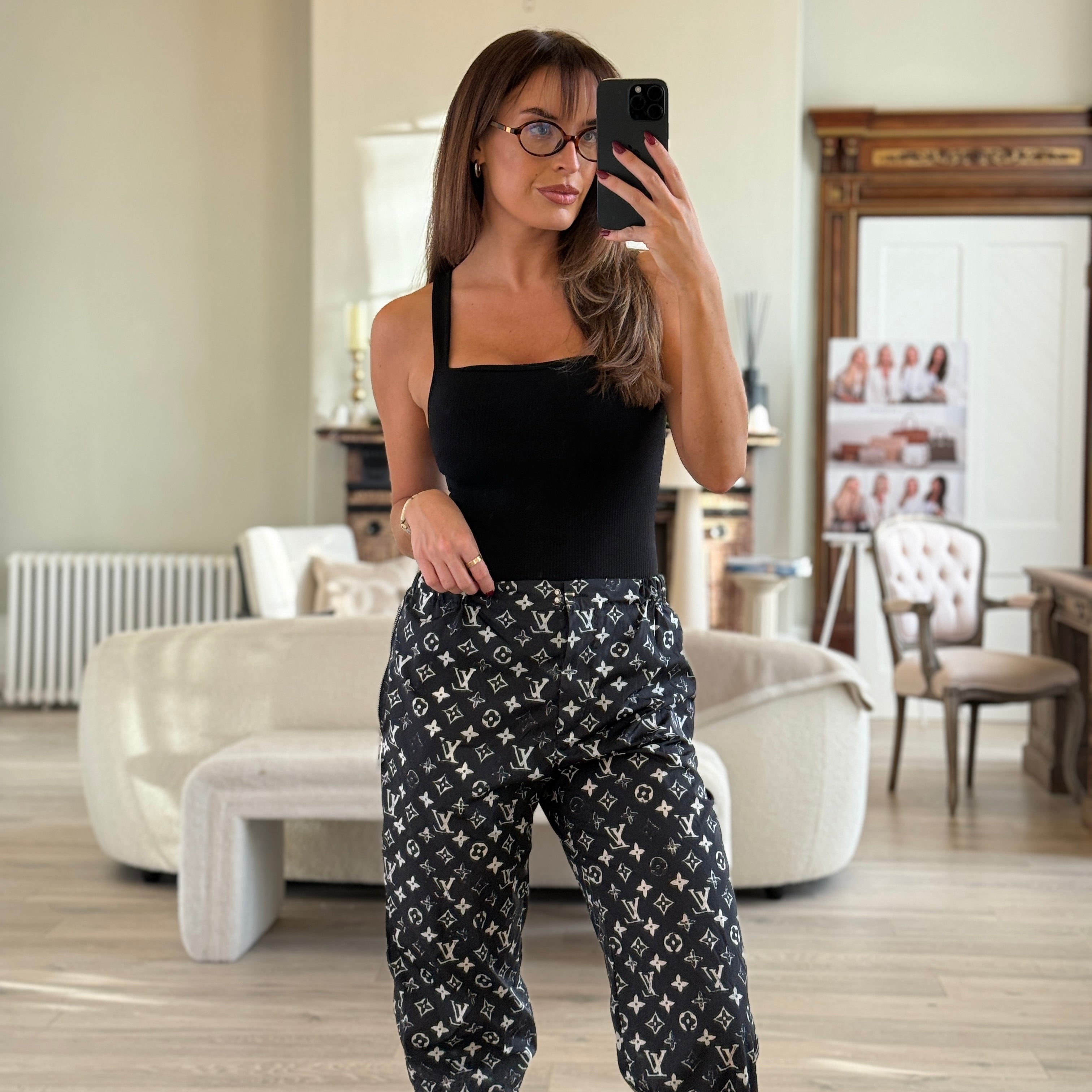 Louis Vuitton Black Monogram Jogging Pants ( Size 38/UK10) Authentic and preloved. Excellent condition.