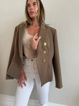 Balmain Khaki Blazer (Size FR46/UK18)