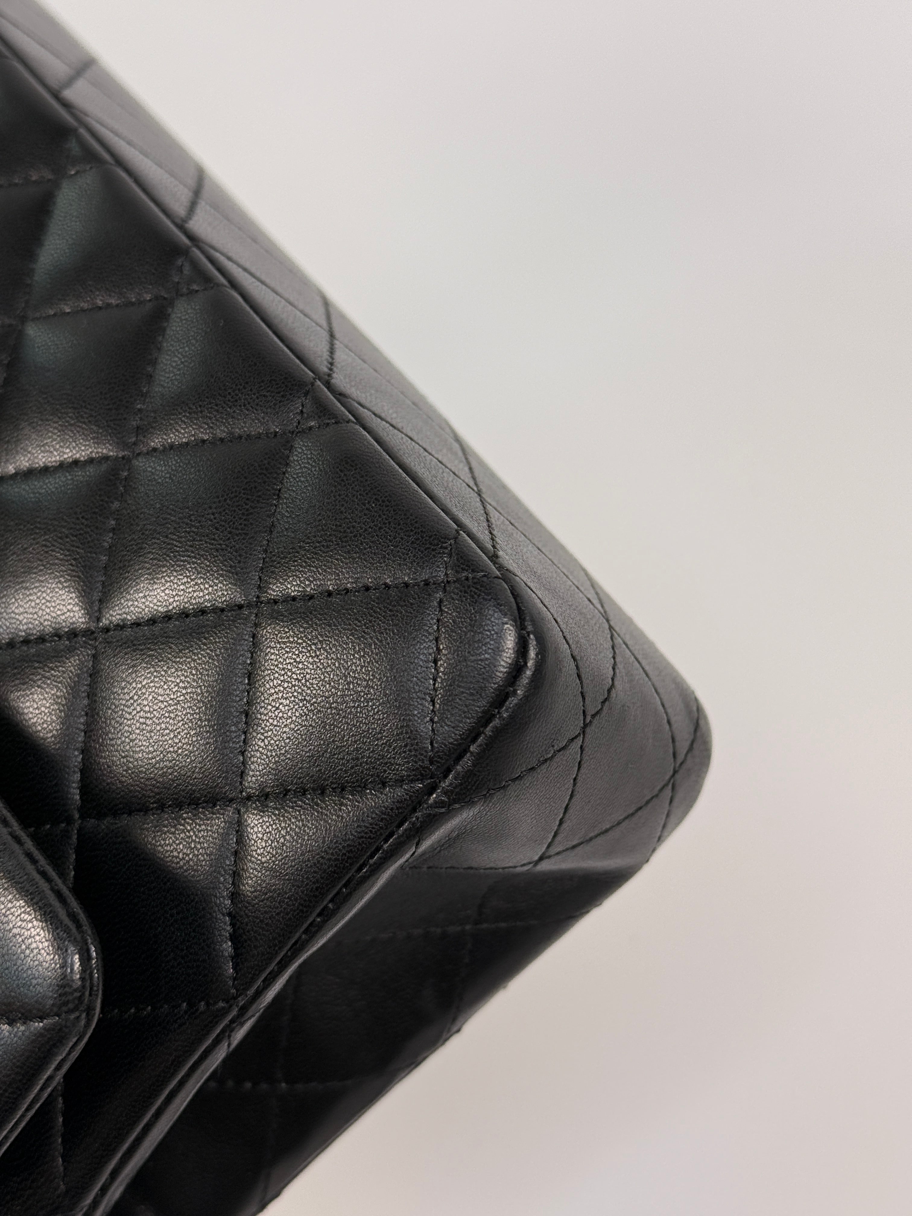 Chanel Medium Classic Double Flap Black Lambskin With Gold Hardware
Authentic Pre Loved Verified by Luxe Cheshire Trusted Designer resale