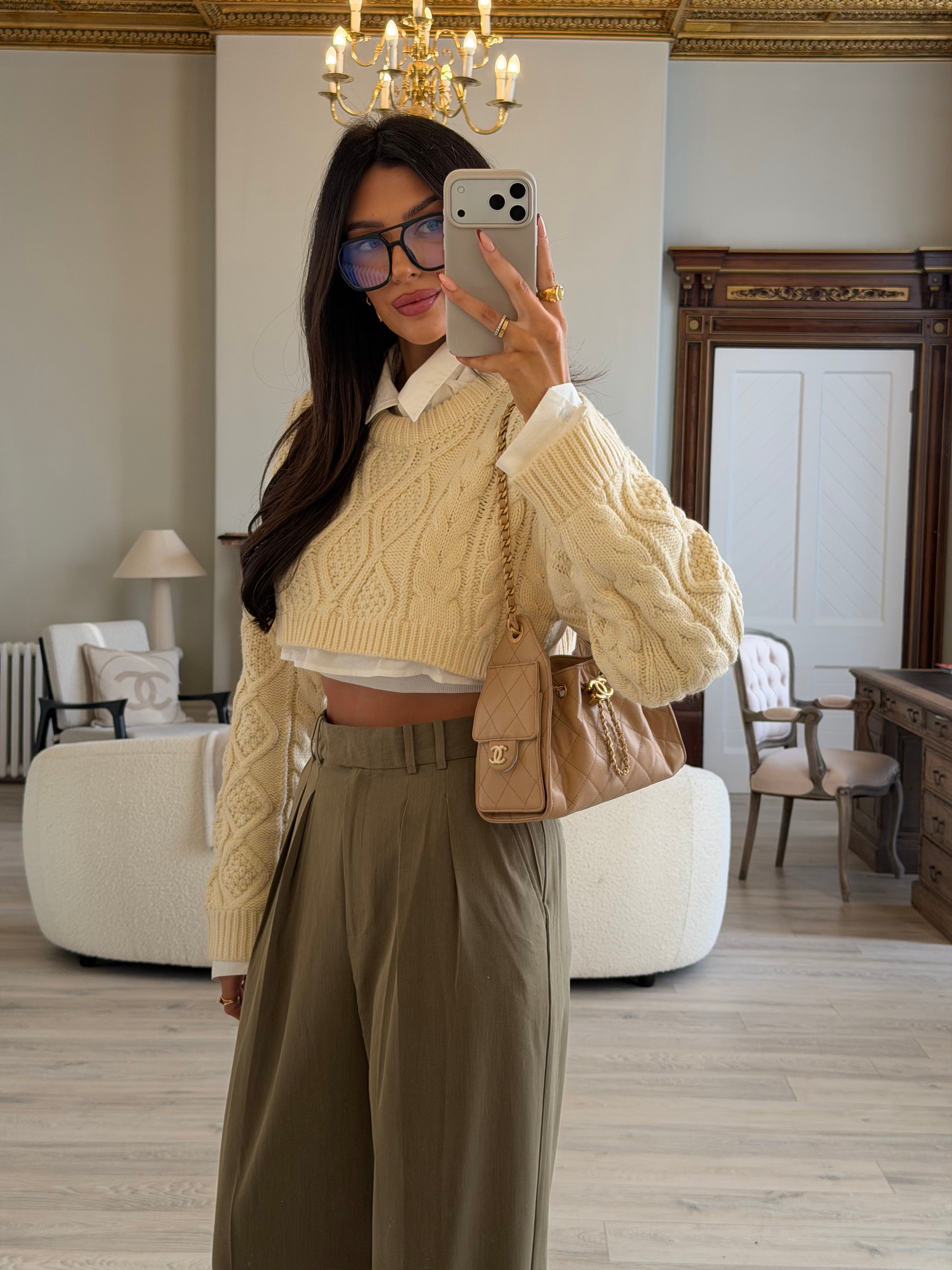 Chanel 25 Micro In Beige Caviar Leather With GHW