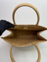 Christian Dior Medium Raffia Cannage Book Tote