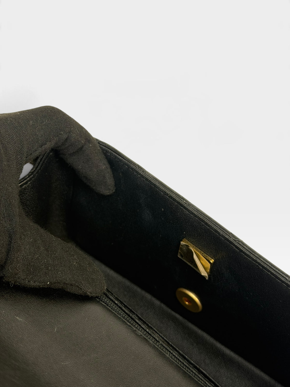 Chanel Mini Rectangle Top Handle In Black Lambskin With Gold Hardware. 100% authentic and pre loved in excellent condition.
