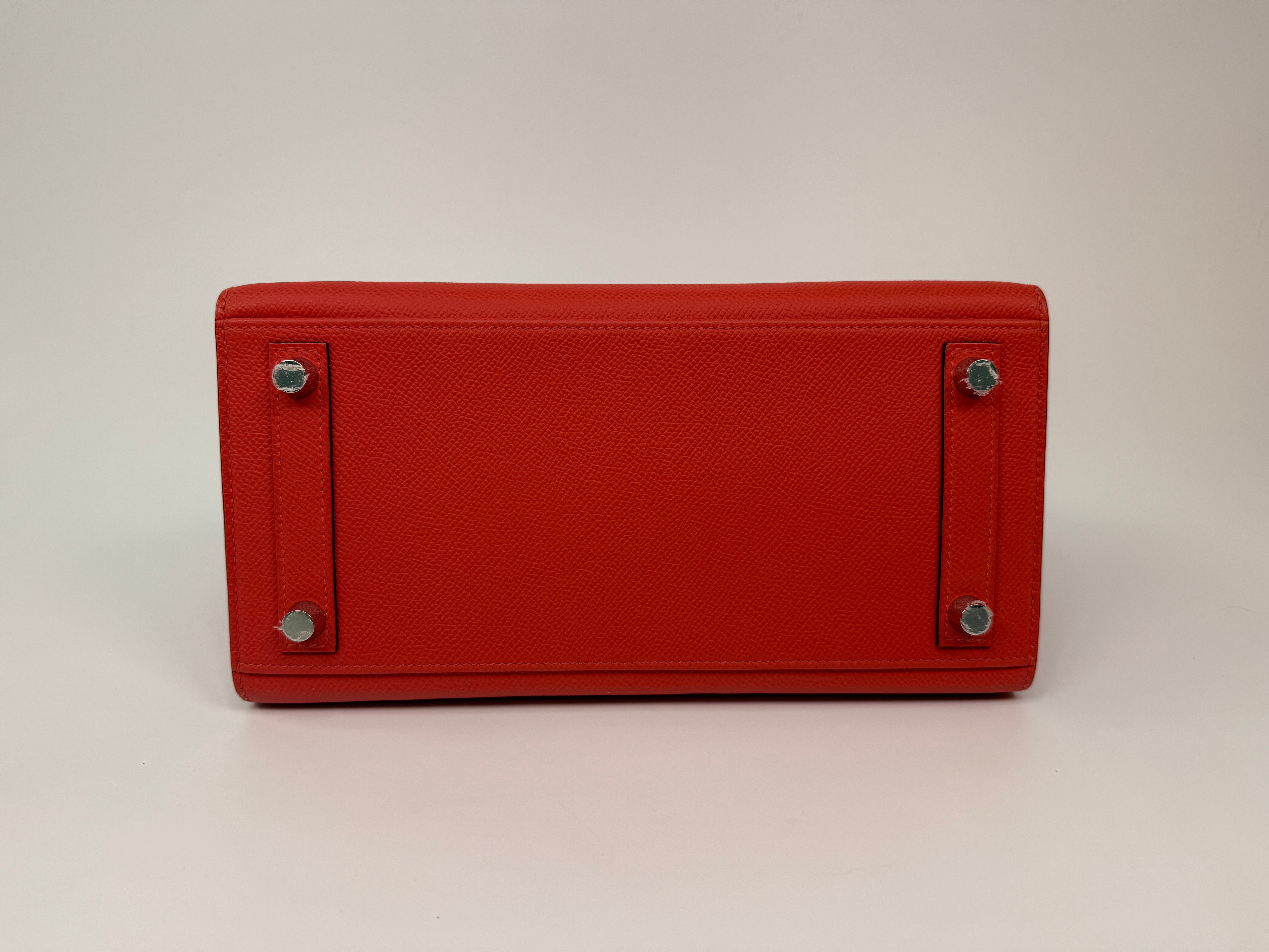 Hermès Birkin 25 Sellier In Capucine Epsom Leather With Palladium Hardware
