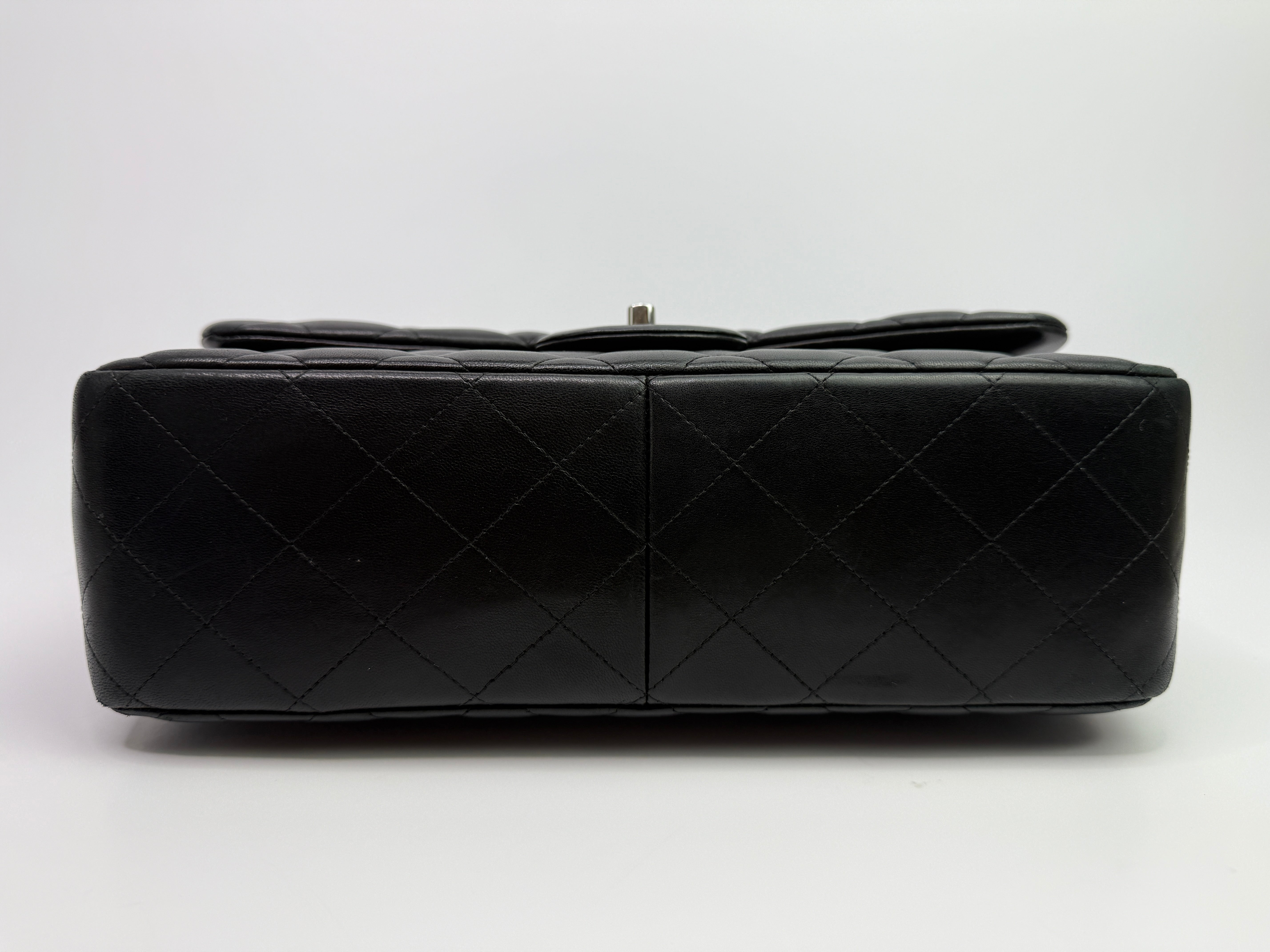 Chanel Jumbo Black Lambskin Leather With SHW
