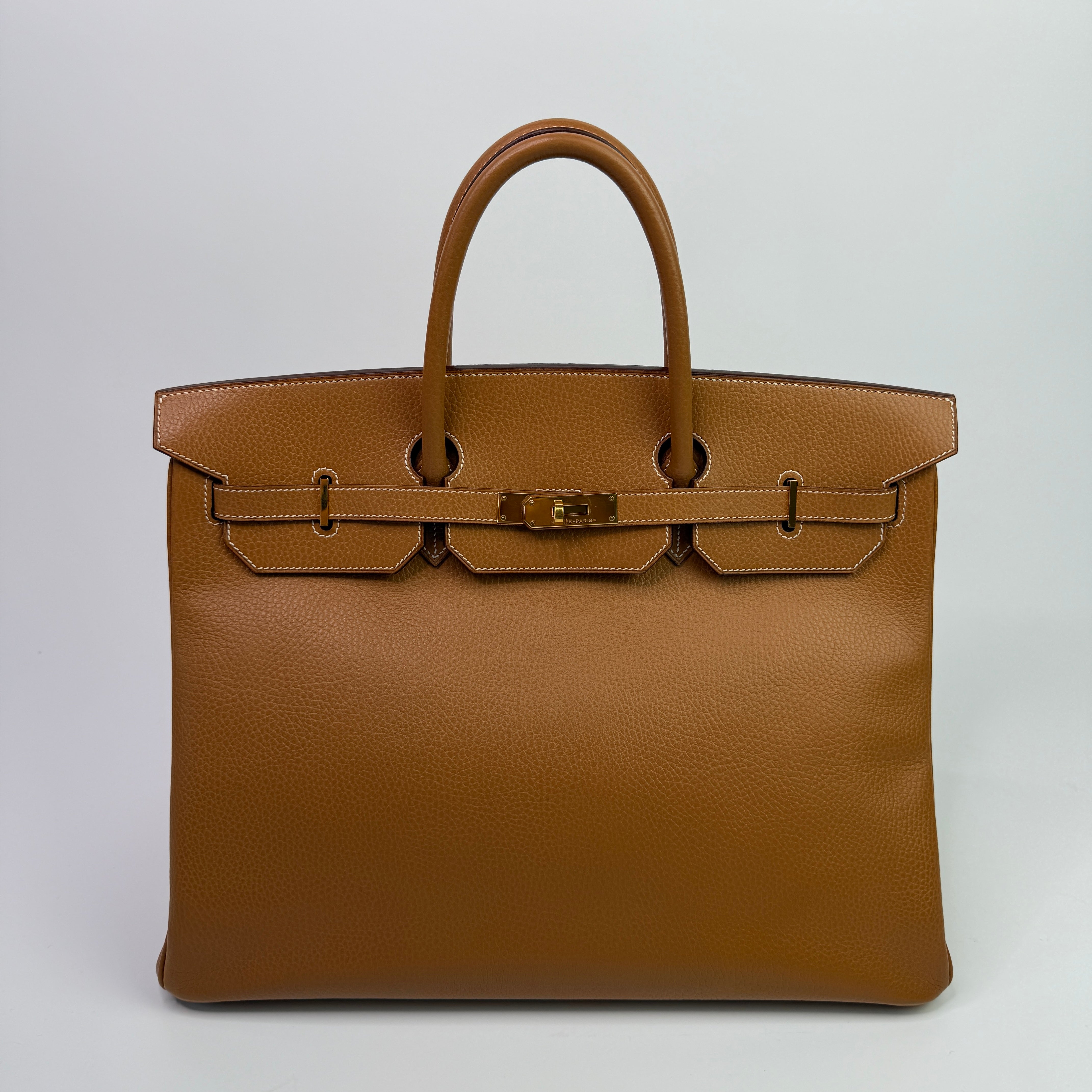 Hermès Birkin 40 In Gold Courchevel Leather With GHW