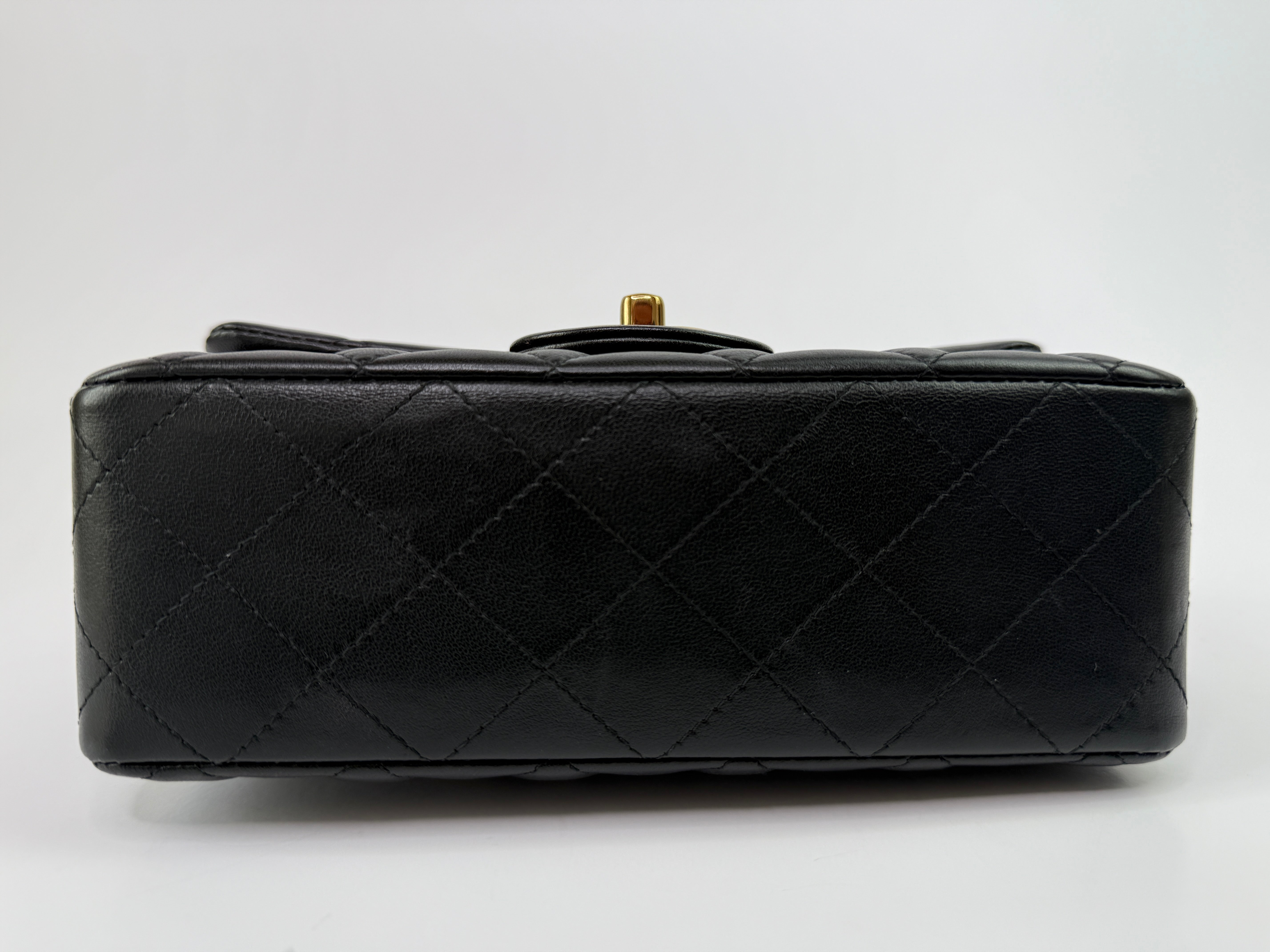 Chanel Mini Rectangle In Black Lambskin With GHW