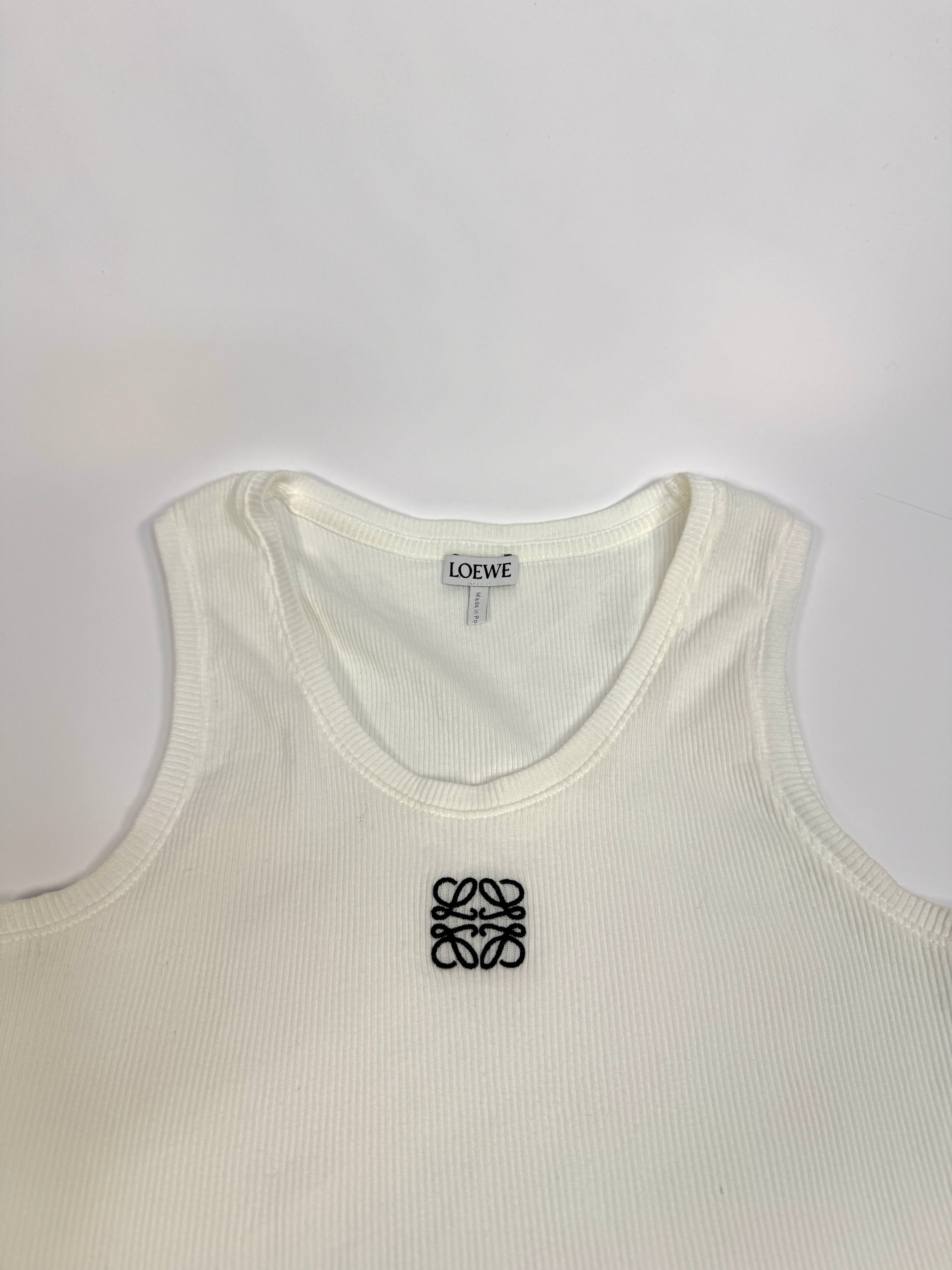 Loewe Anagram White Vest (Size S/UK8)