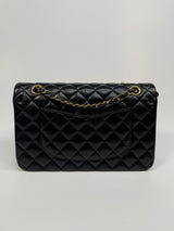 Chanel Medium Classic Double Flap Black Lambskin With GHW