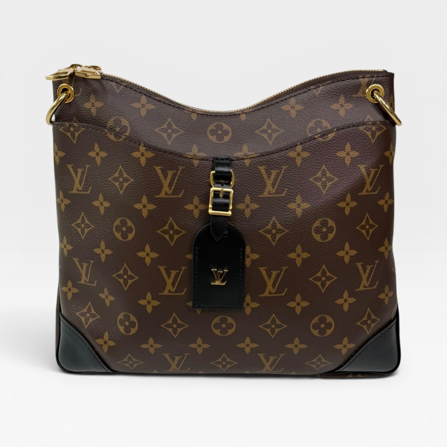 Louis Vuitton Odéon MM Bag In Monogram Canvas With Gold Hardware. 100% authentic and preloved in excellent condition