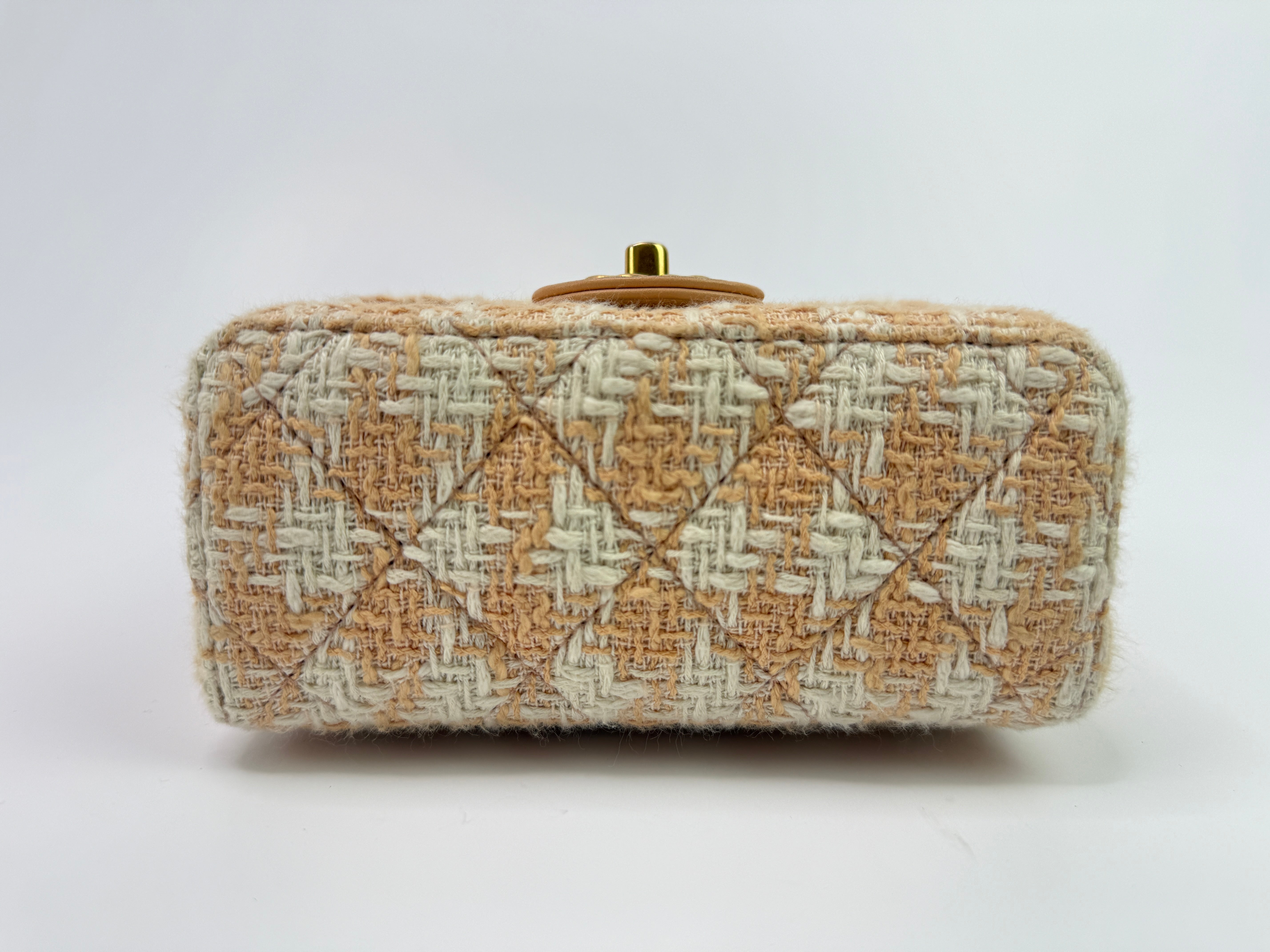 Chanel Mini Square Flap with Top Handle Antique Gold Hardware