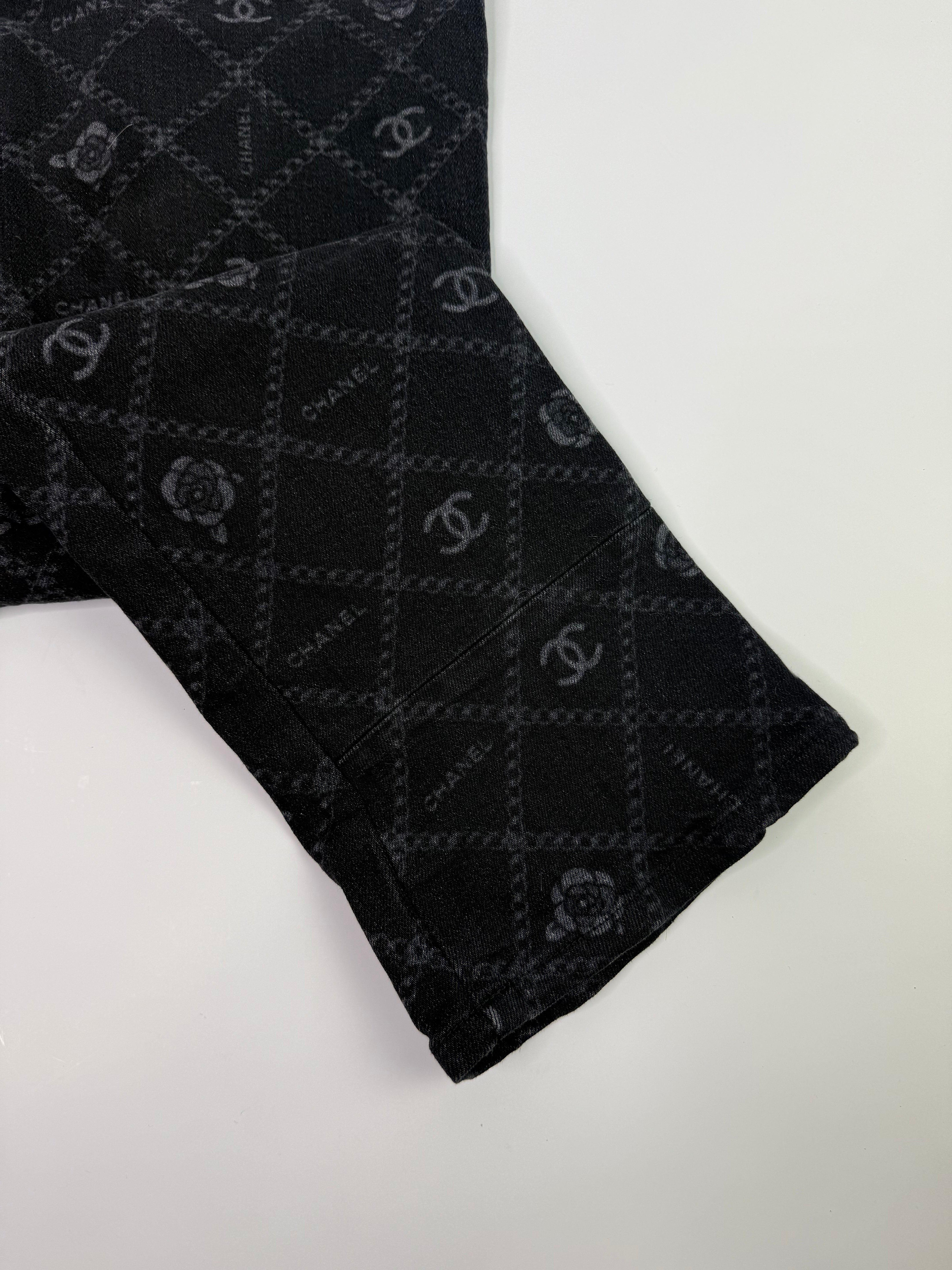 Chanel 23 Metiers D’Art Camellia & CC Logo Jeans (Size 42/UK14)